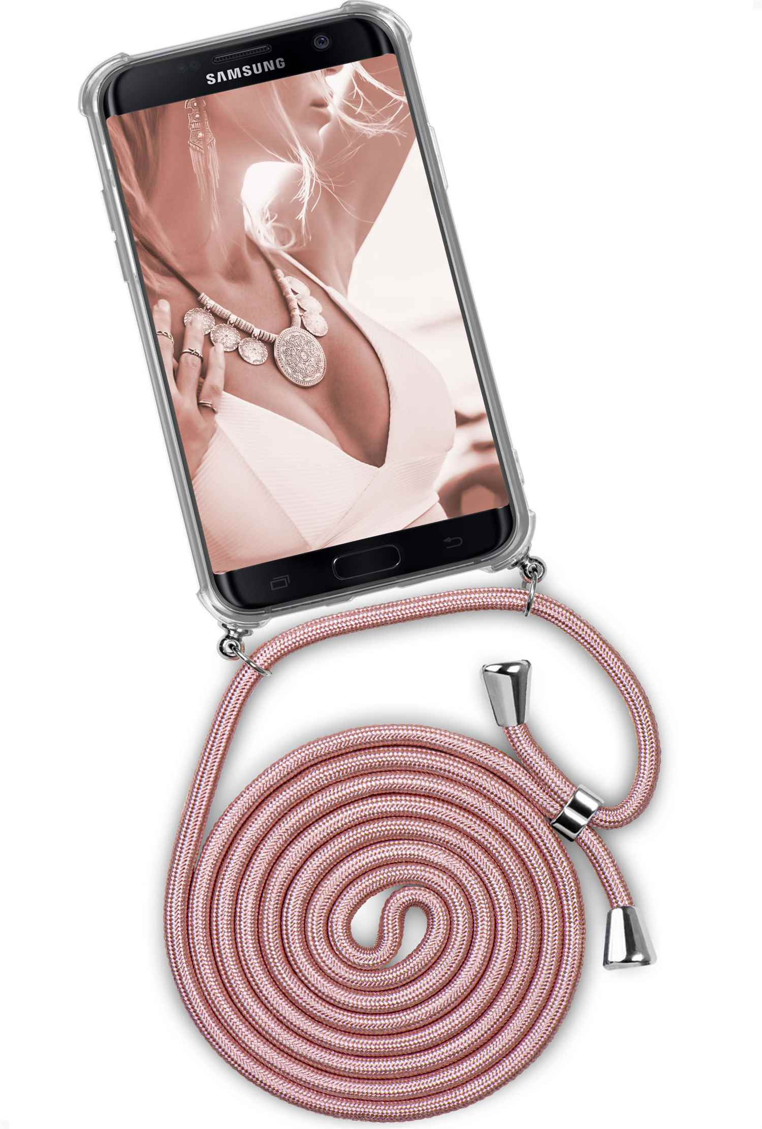 S7 Shiny Twist Samsung, (Silber) Galaxy Blush Backcover, Case, ONEFLOW Edge,