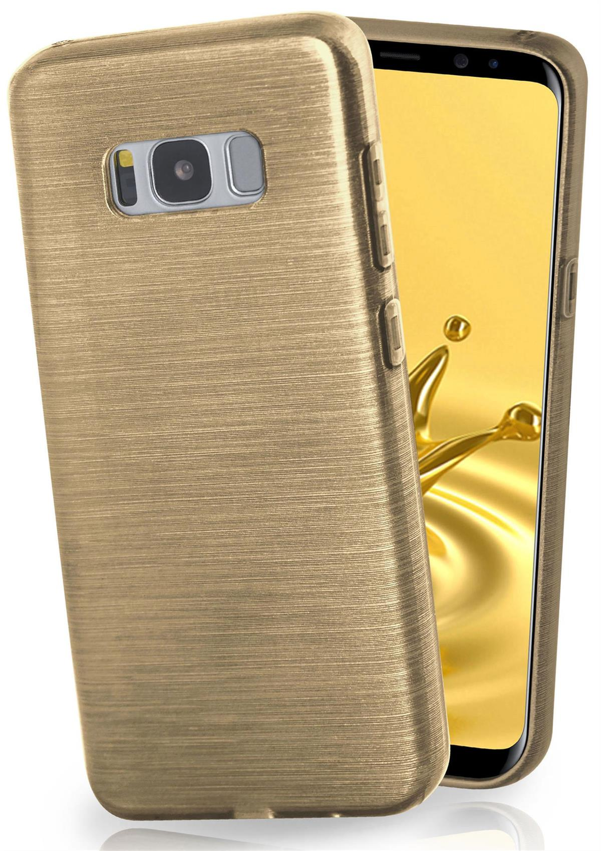 Brushed Backcover, Galaxy Samsung, Ivory-Gold S8 Plus, MOEX Case,