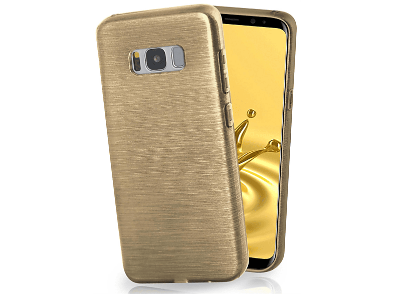 Backcover, Samsung, Plus, S8 Galaxy Brushed Ivory-Gold MOEX Case,