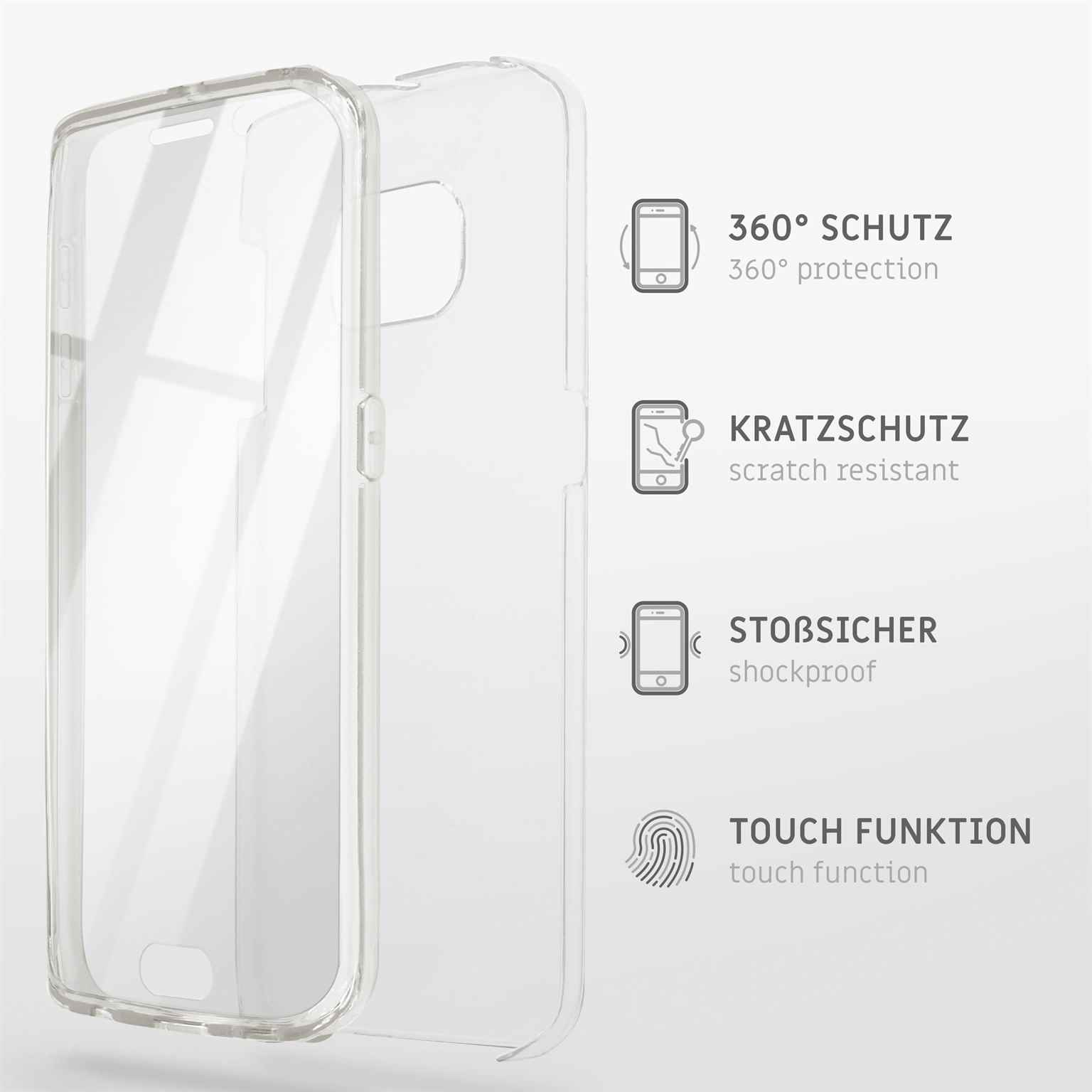 ONEFLOW Touch Case, Full Cover, Galaxy Samsung, S6, Ultra-Clear