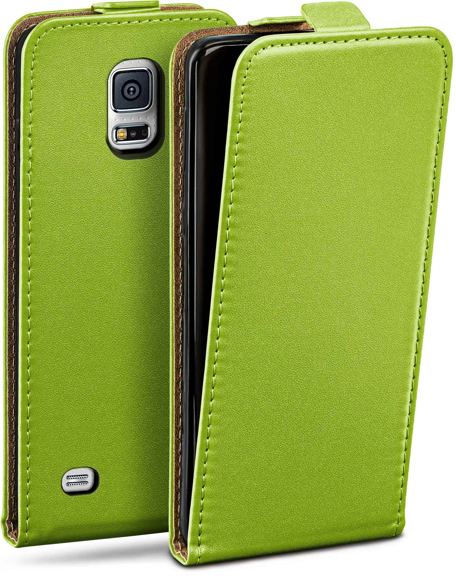 Case, S5 Flip MOEX Mini, Galaxy Lime-Green Cover, Flip Samsung,