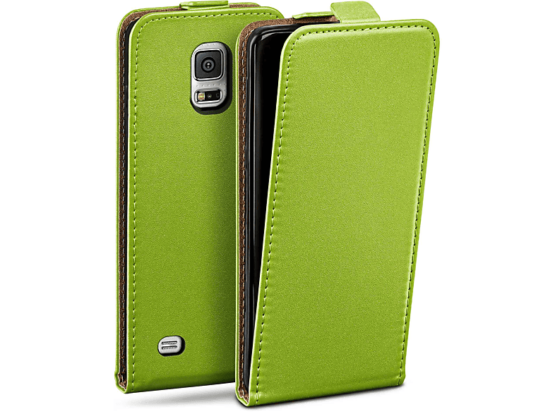 Case, S5 Flip MOEX Mini, Galaxy Lime-Green Cover, Flip Samsung,