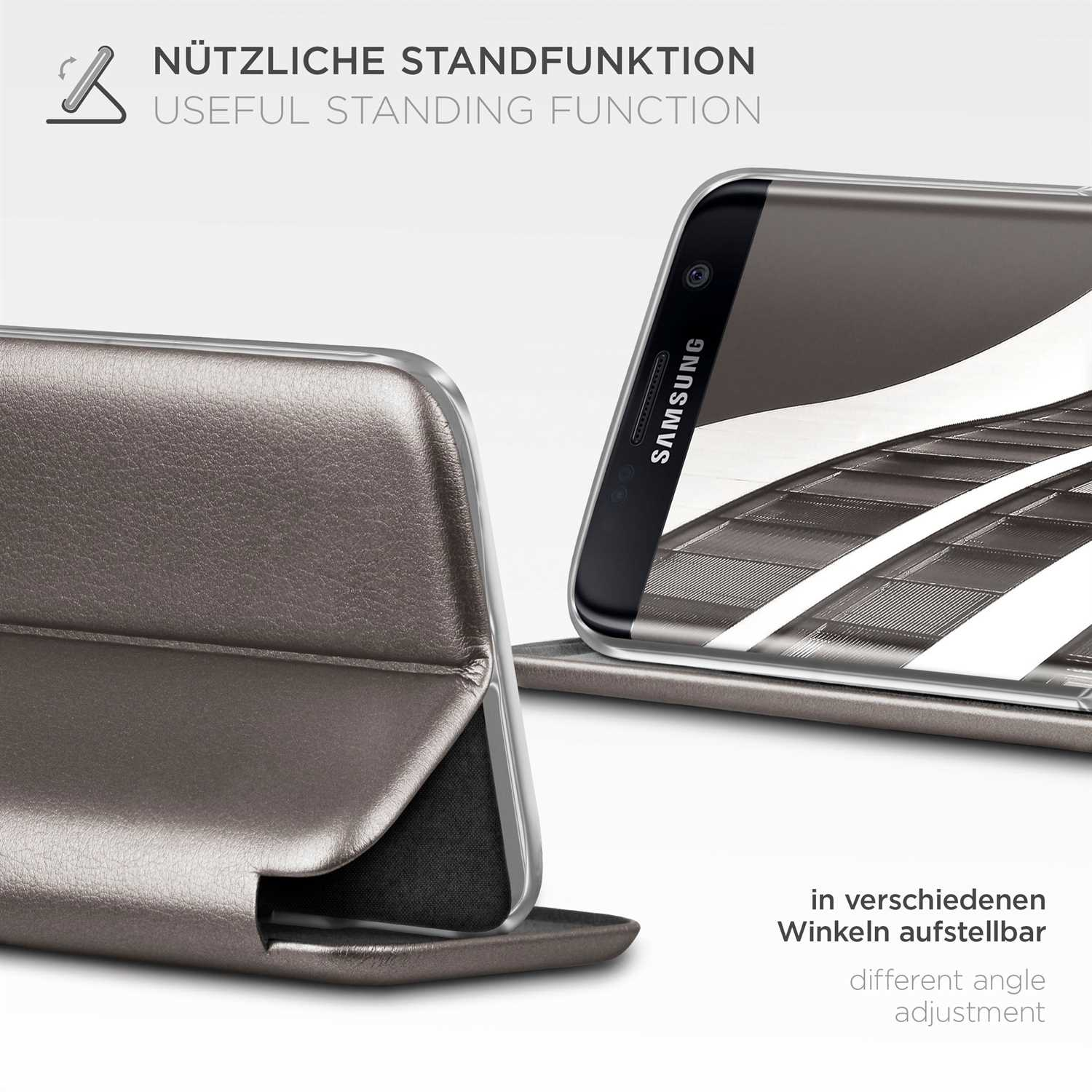 S7 Grey Edge, - Cover, Case, Samsung, Business ONEFLOW Galaxy Skyscraper Flip