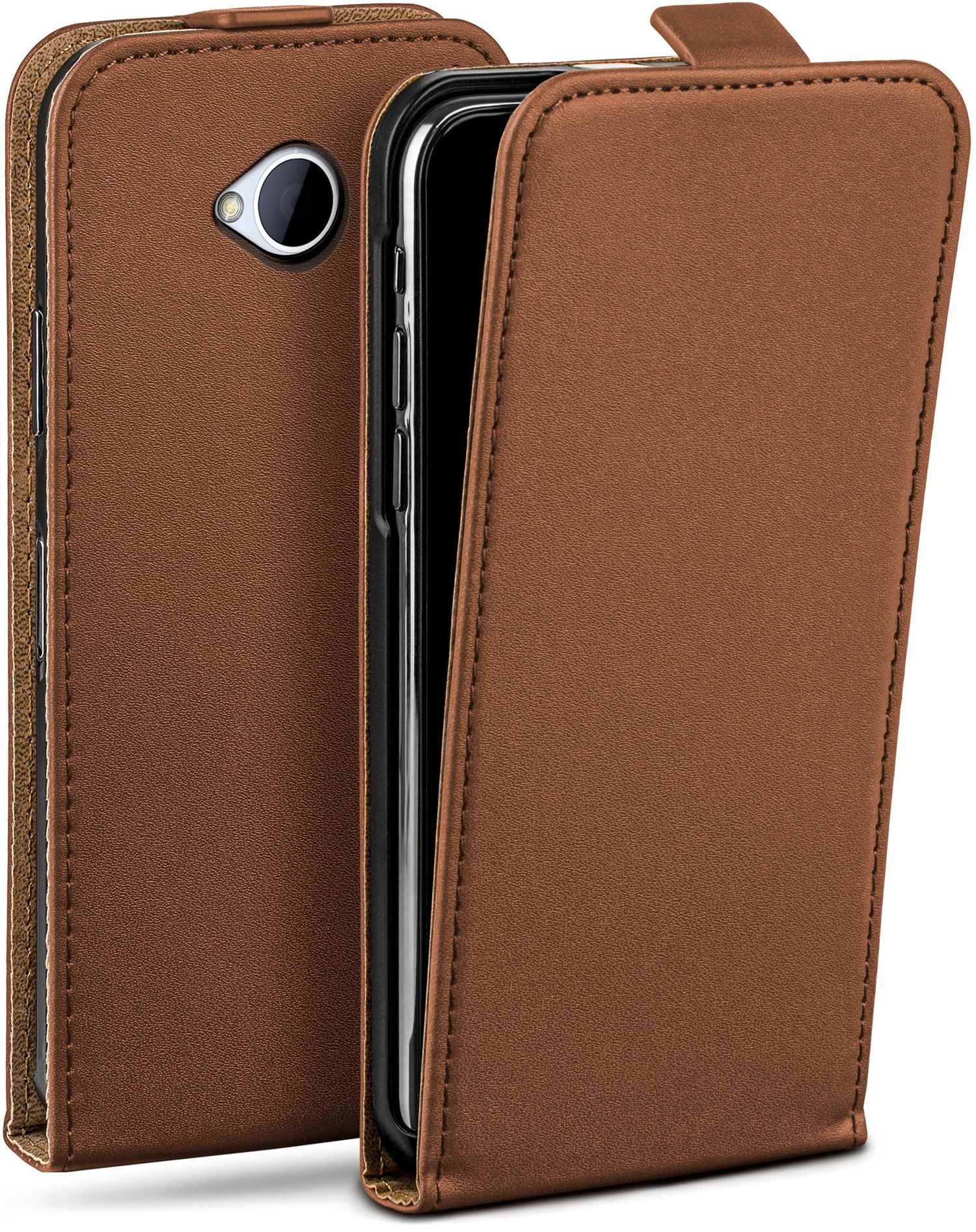 MOEX Flip Case, Cover, Flip Umber-Brown M7, HTC, One