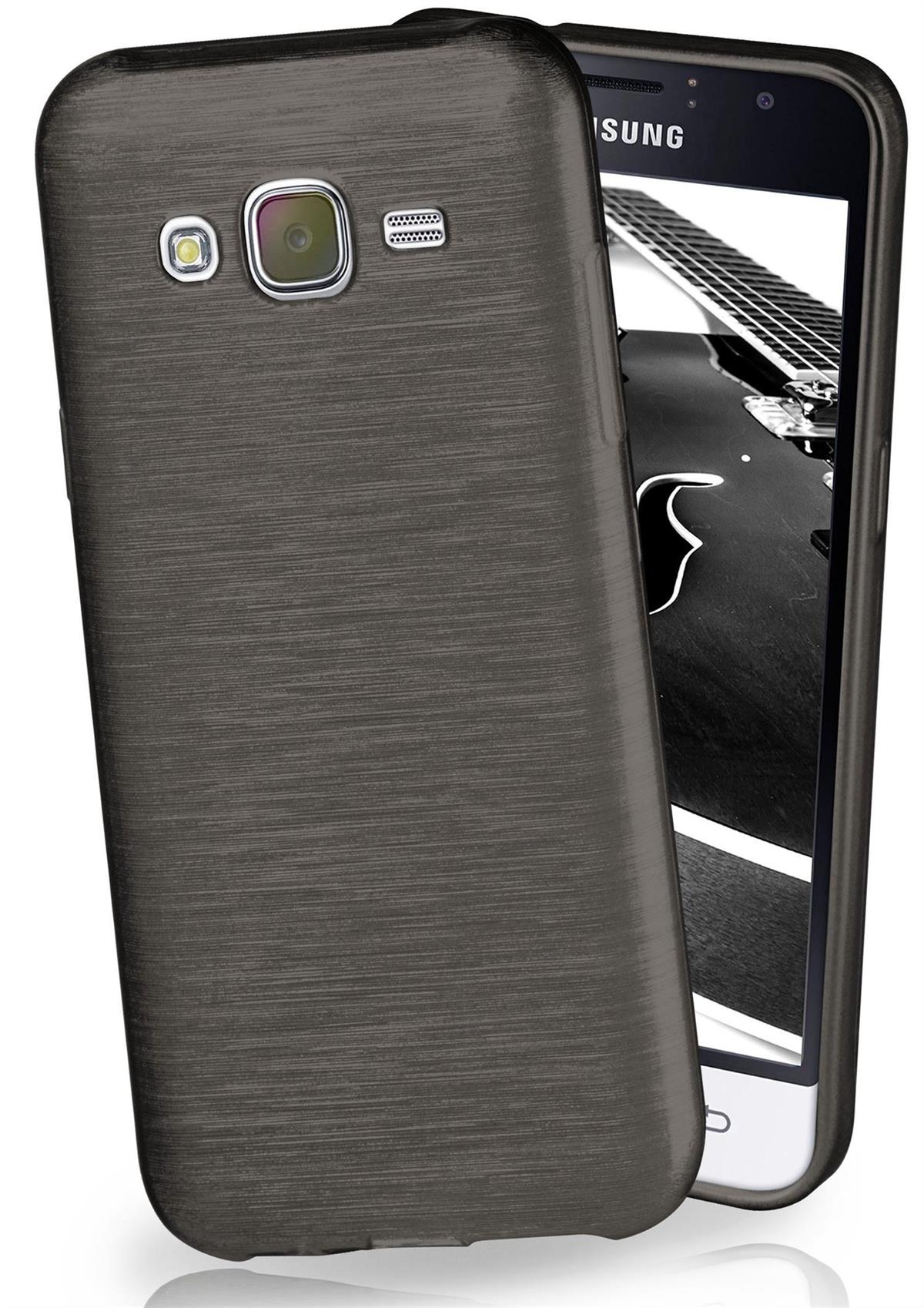 MOEX Brushed Galaxy Slate-Black Backcover, Case, Samsung, J3 (2016)