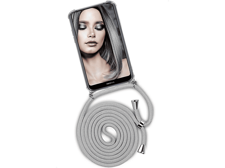 ONEFLOW Twist Case, 7.1, Silverstar (Silber) Backcover, Nokia
