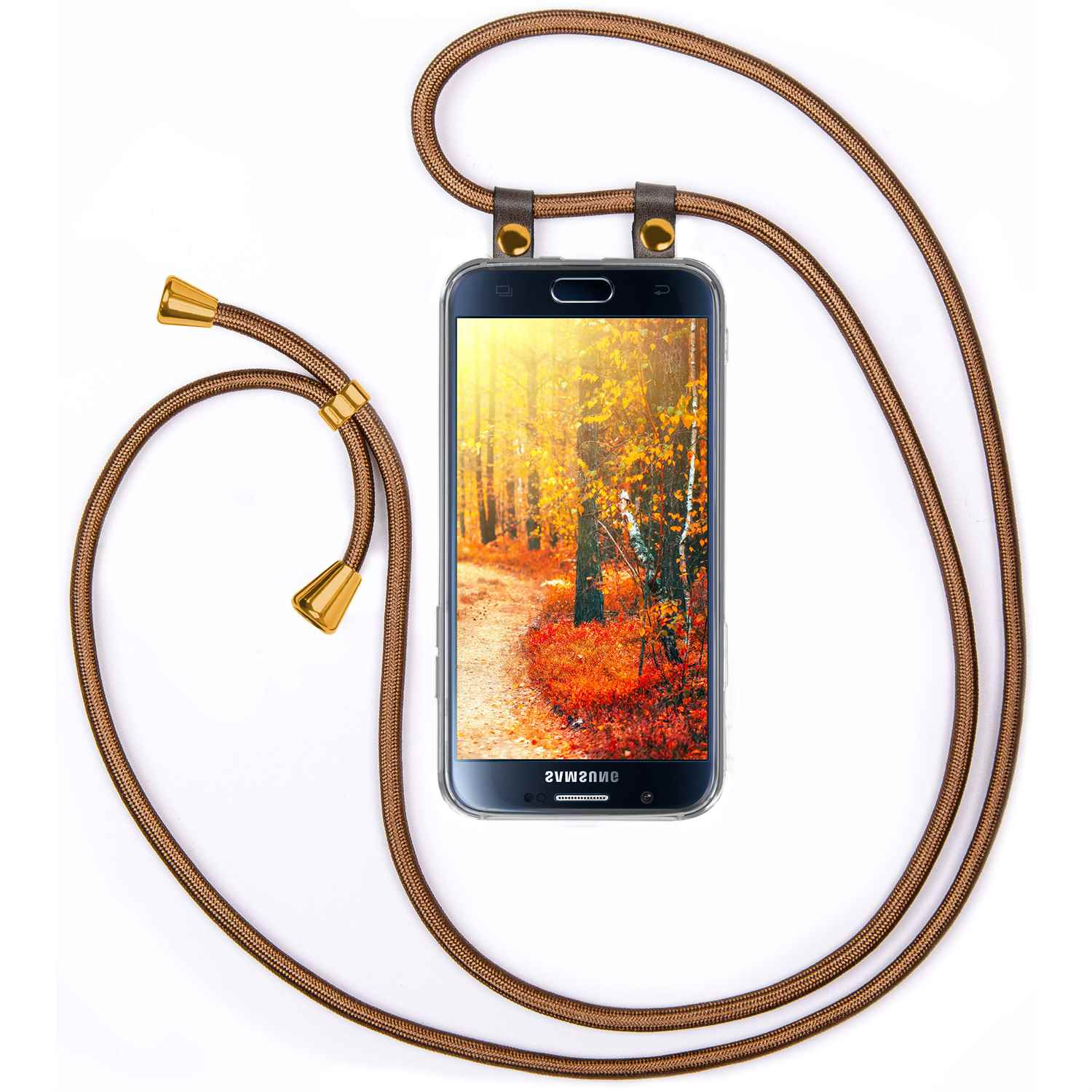 Brown Shiny Galaxy MOEX S6, Samsung, Handykette, Backcover,