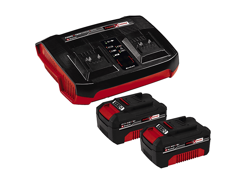 EINHELL 2x 4,0Ah & Twincharger Kit PXC-Starter-Kit, Rot | MediaMarkt
