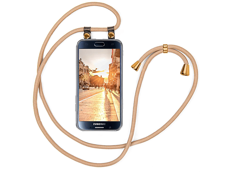 Galaxy Backcover, S6, Handykette, MOEX Gold Samsung,