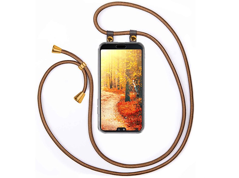 Backcover, Huawei, P20, Shiny Handykette, Brown MOEX