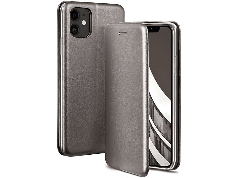 ONEFLOW Business Case, Flip Cover, Apple, iPhone 11, Skyscraper - Grey