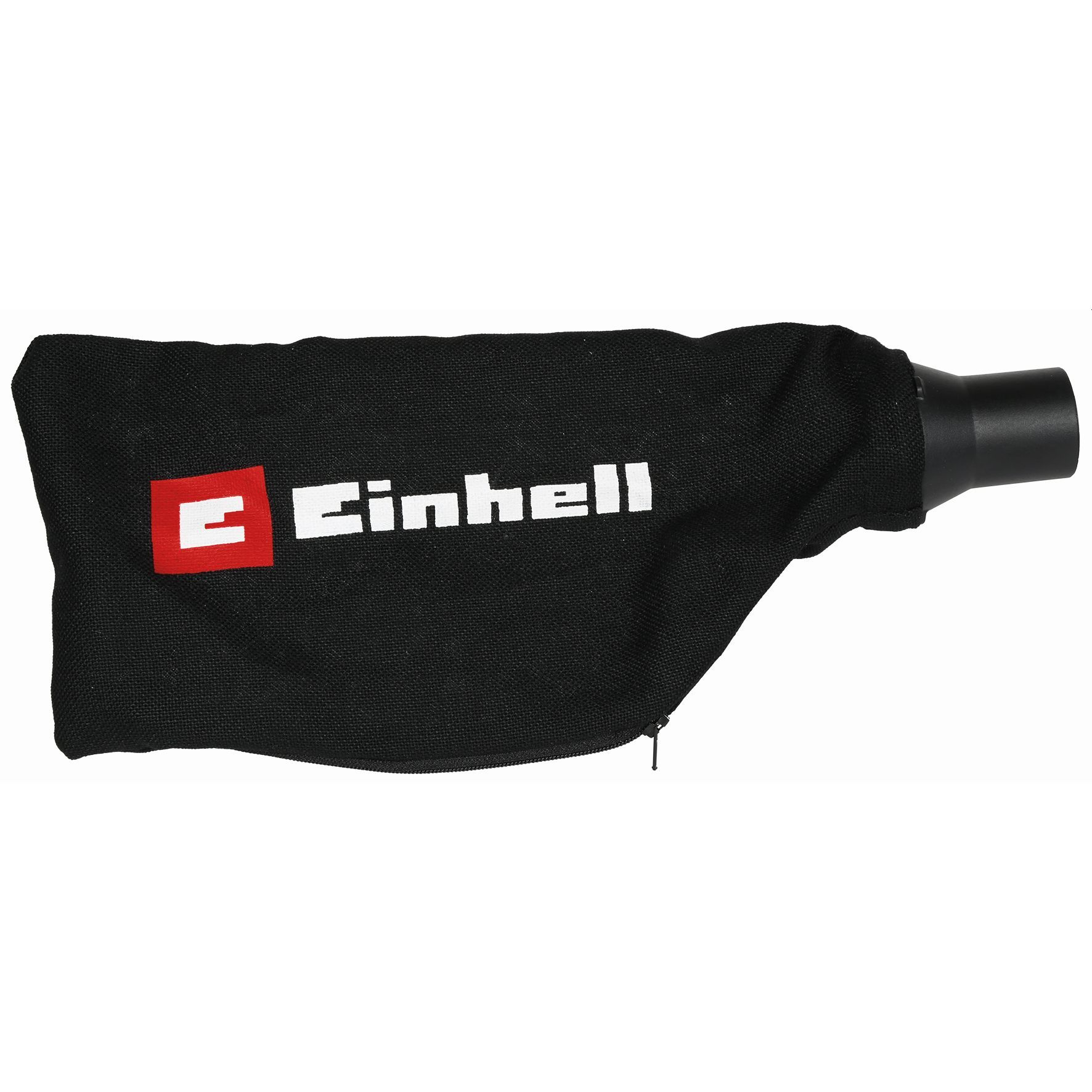 Czarny worek do odkurzacza Einhell z logo i czarną dyszą.
