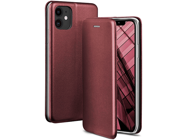 ONEFLOW Business Case, Flip Cover, Apple, iPhone 11, Burgund - Red