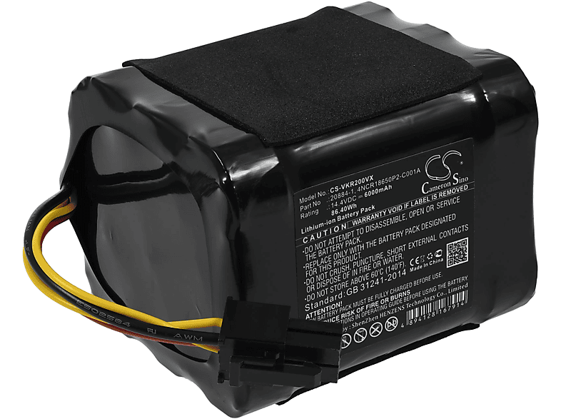 POWERY für 14.4 Akku, Vorwerk 20884-1 6000mAh Typ Li-Ion Volt, Akku