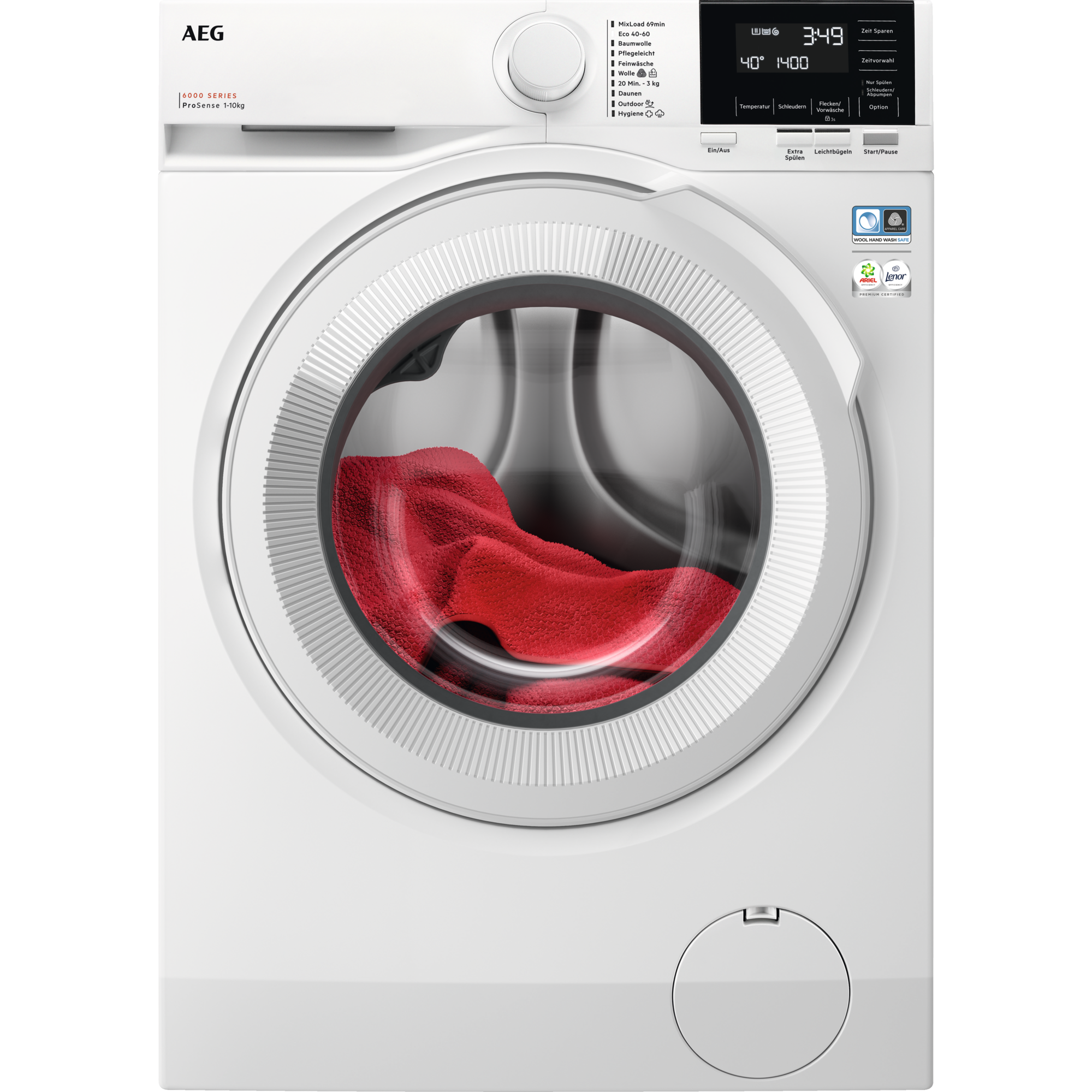 kg, Serie AEG 6000 ProSense® ProSense® / A) Waschmaschine mit U/Min., Mengenautomatik 10 1351 Weiß (10,0 kg 6000