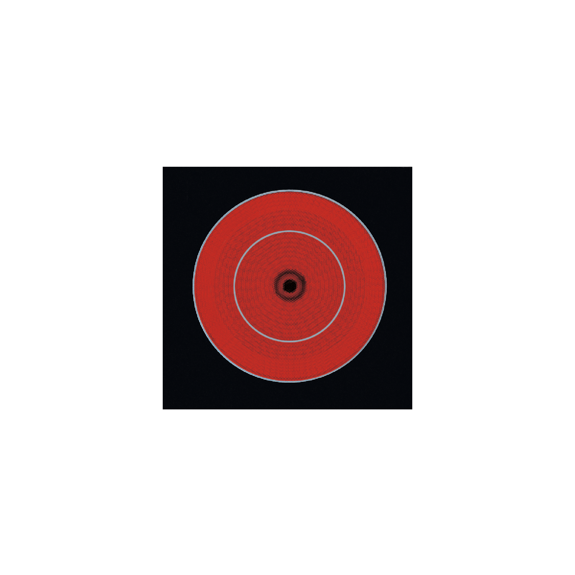 Czarna kuchenka elektryczna z dwoma czerwonymi okrągłymi elementami grzejnymi.
