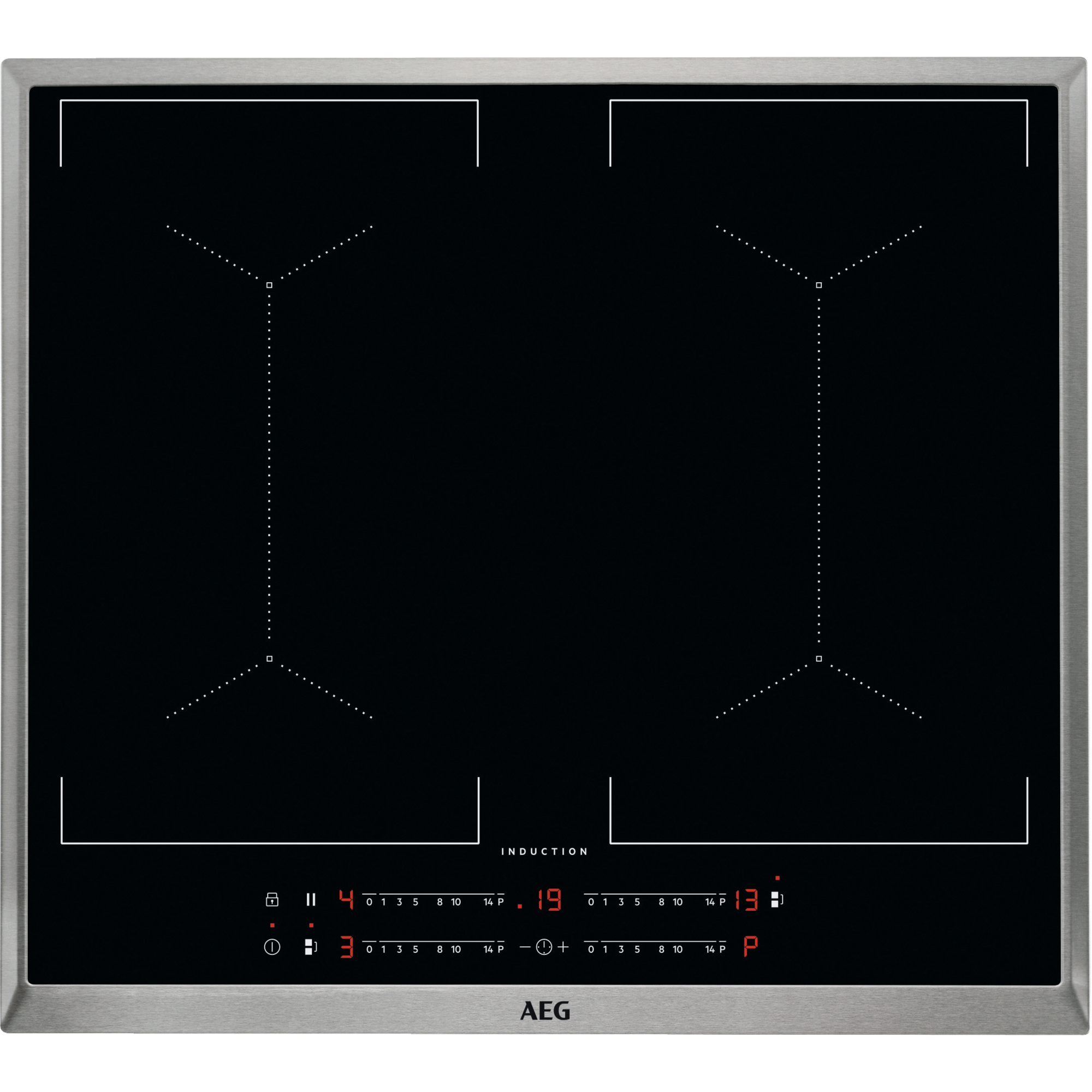 AEG 6000 DoubleBridge / 60 Schwarz Autarkes / 4 cm (60 Induktionskochfeld breit, Induktionskochfeld Kochfelder) cm