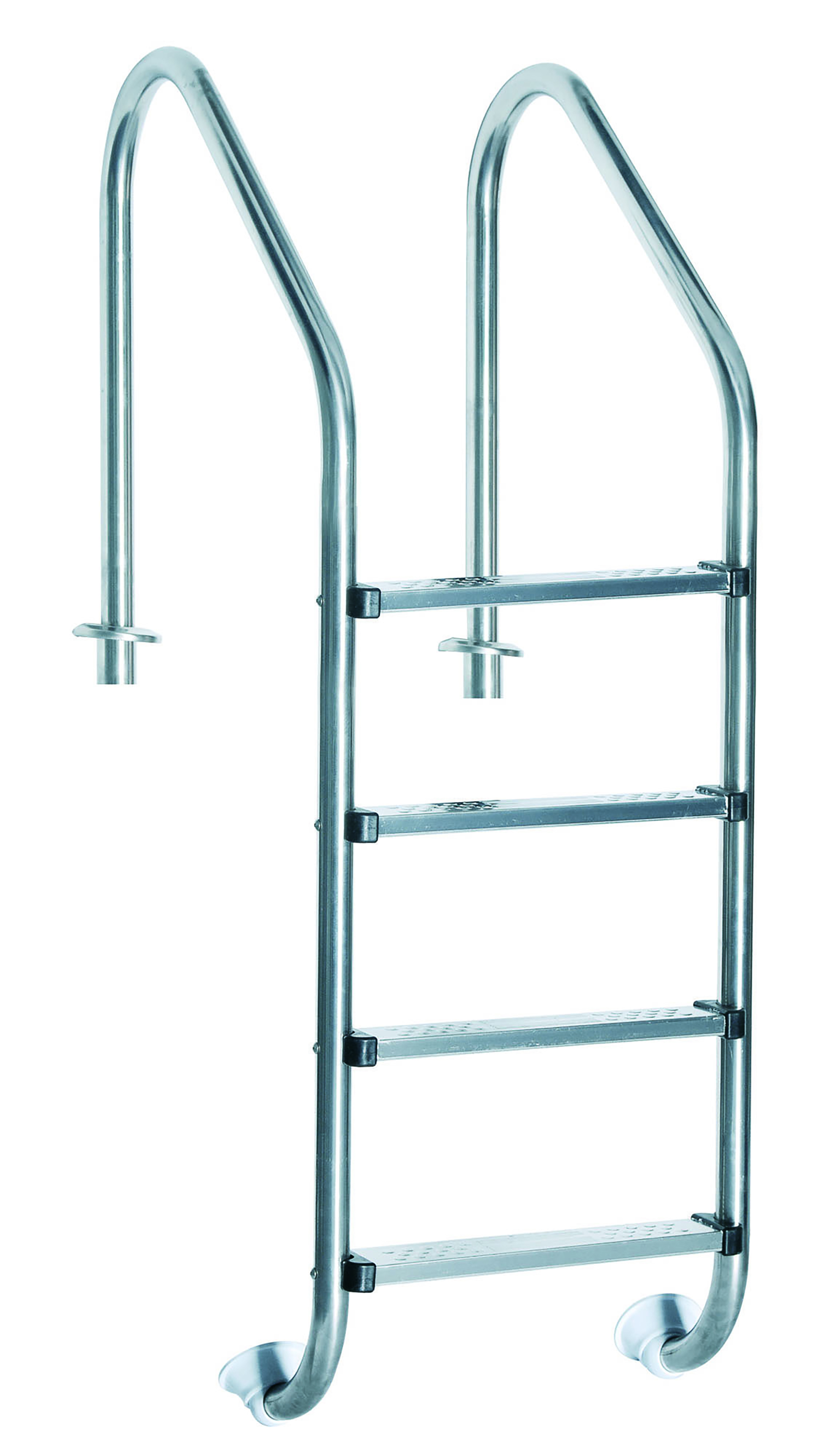 SWIM & FUN Ladder Grau 4-Steps, Poolleiter, inground