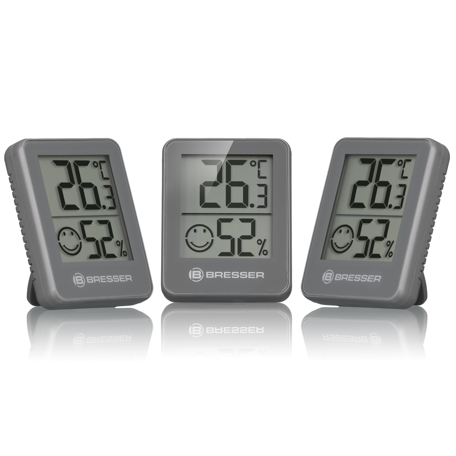 Temeo BRESSER Thermo-/Hygrometer Indikator Wetterstation 6er-Set Hygro