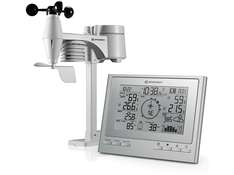 BRESSER 7-in-1 Exklusive ClimateScout Funk Wetterstation
