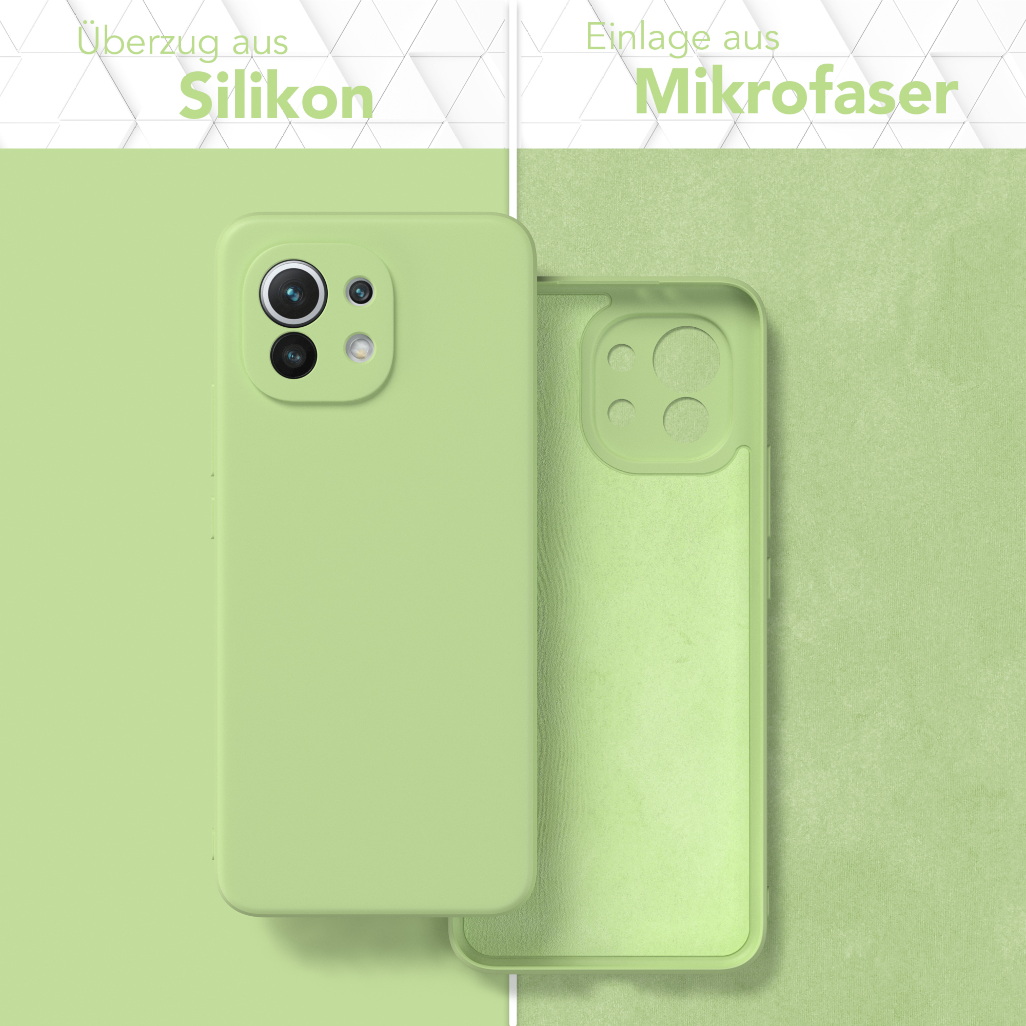 Mi Silikon Matt, Xiaomi, TPU 11 CASE 5G, EAZY Handycase Backcover, Grün