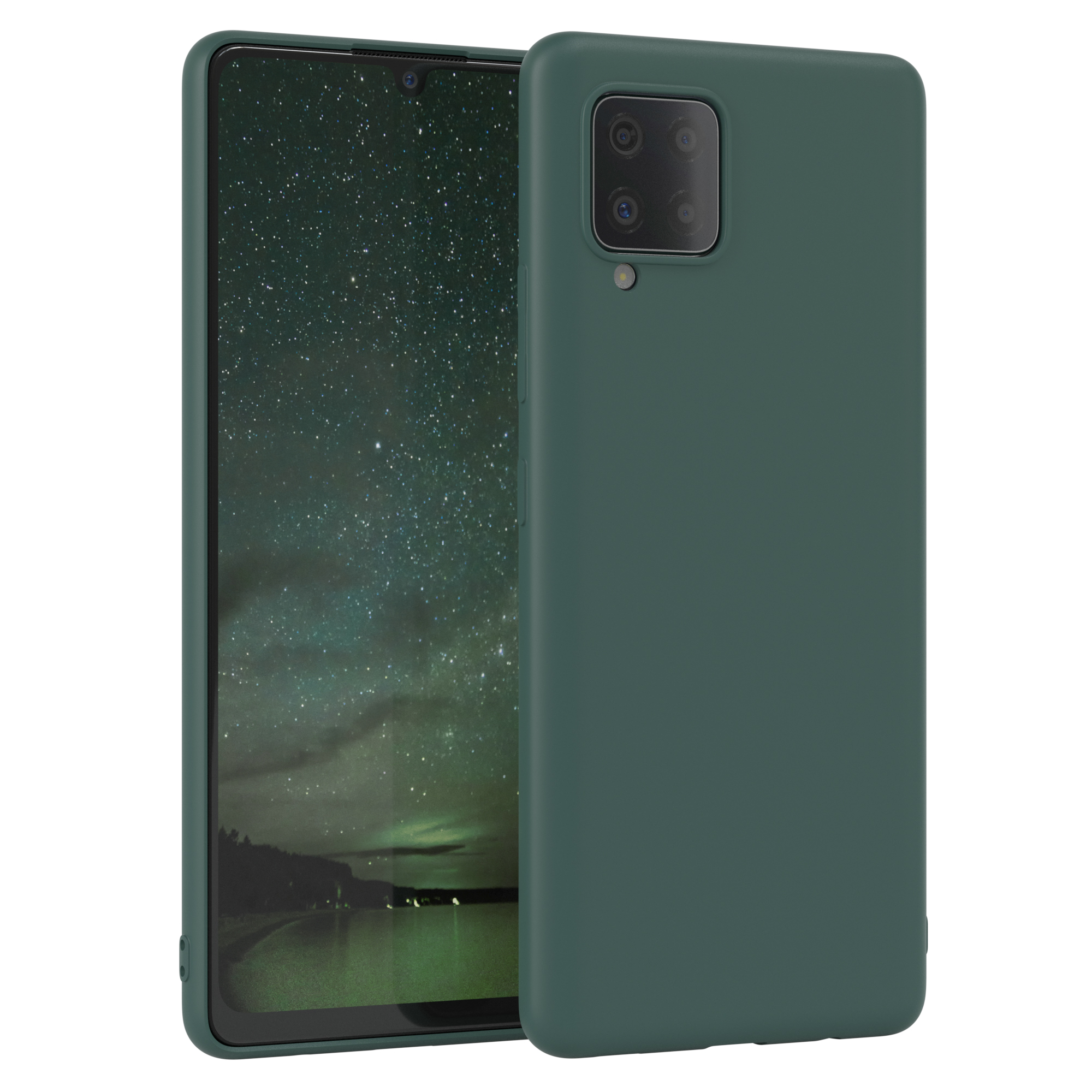 Silikon TPU Galaxy / Backcover, Matt, Nachtgrün Grün A42 Handycase 5G, CASE EAZY Samsung,