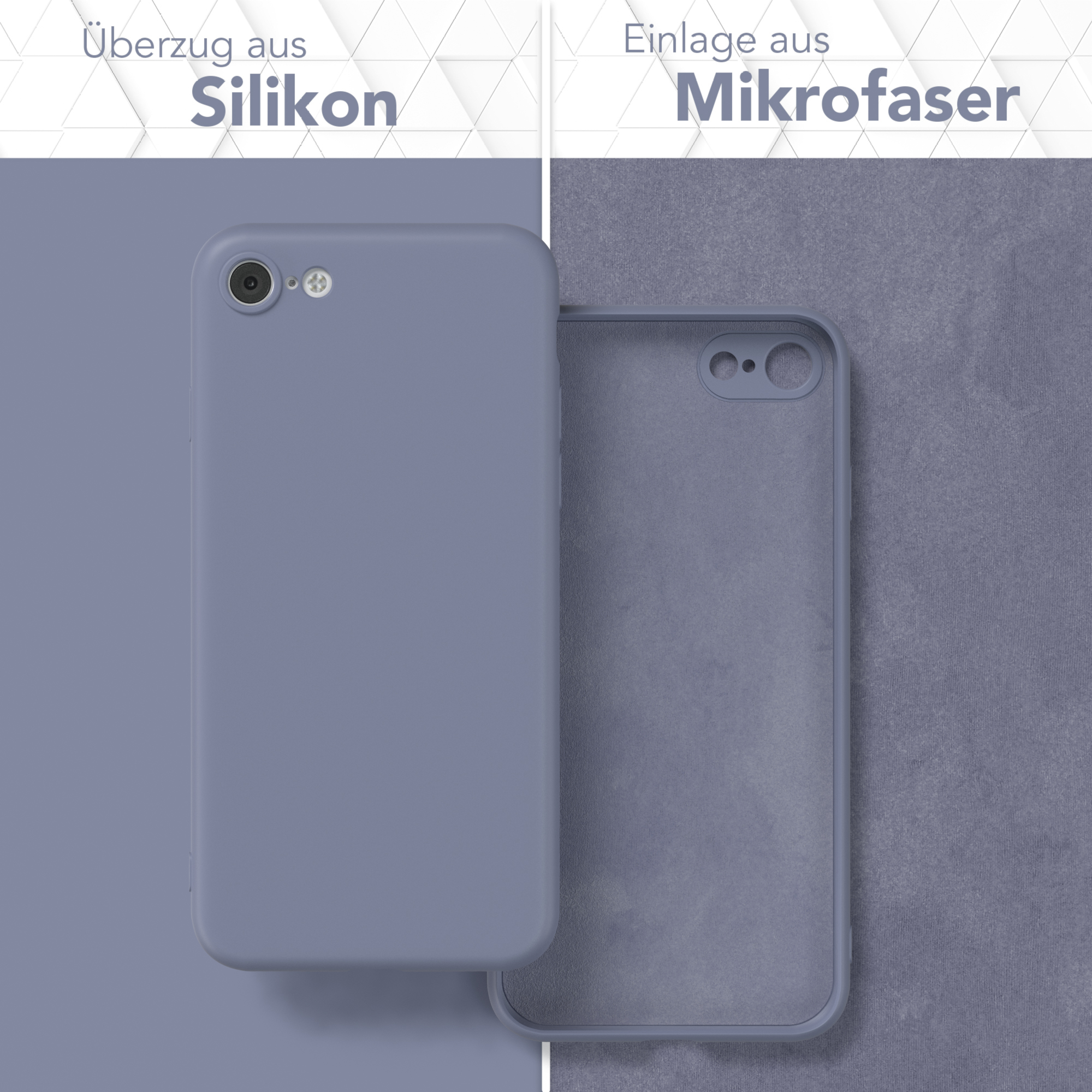EAZY CASE 8, / 2022 Handycase Backcover, 2020, Blau TPU 7 Silikon iPhone SE iPhone Apple, SE Eis Matt, 