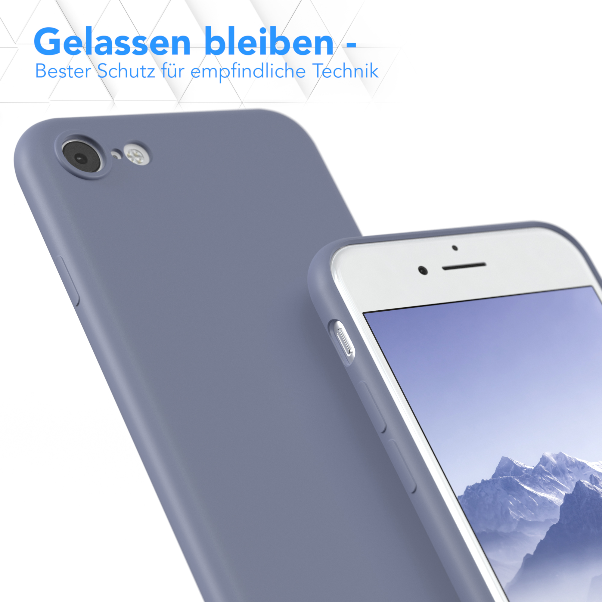 Handycase Apple, Matt, / 8, 2020, 2022 TPU Eis Backcover, iPhone EAZY 7 SE iPhone Blau / SE CASE Silikon