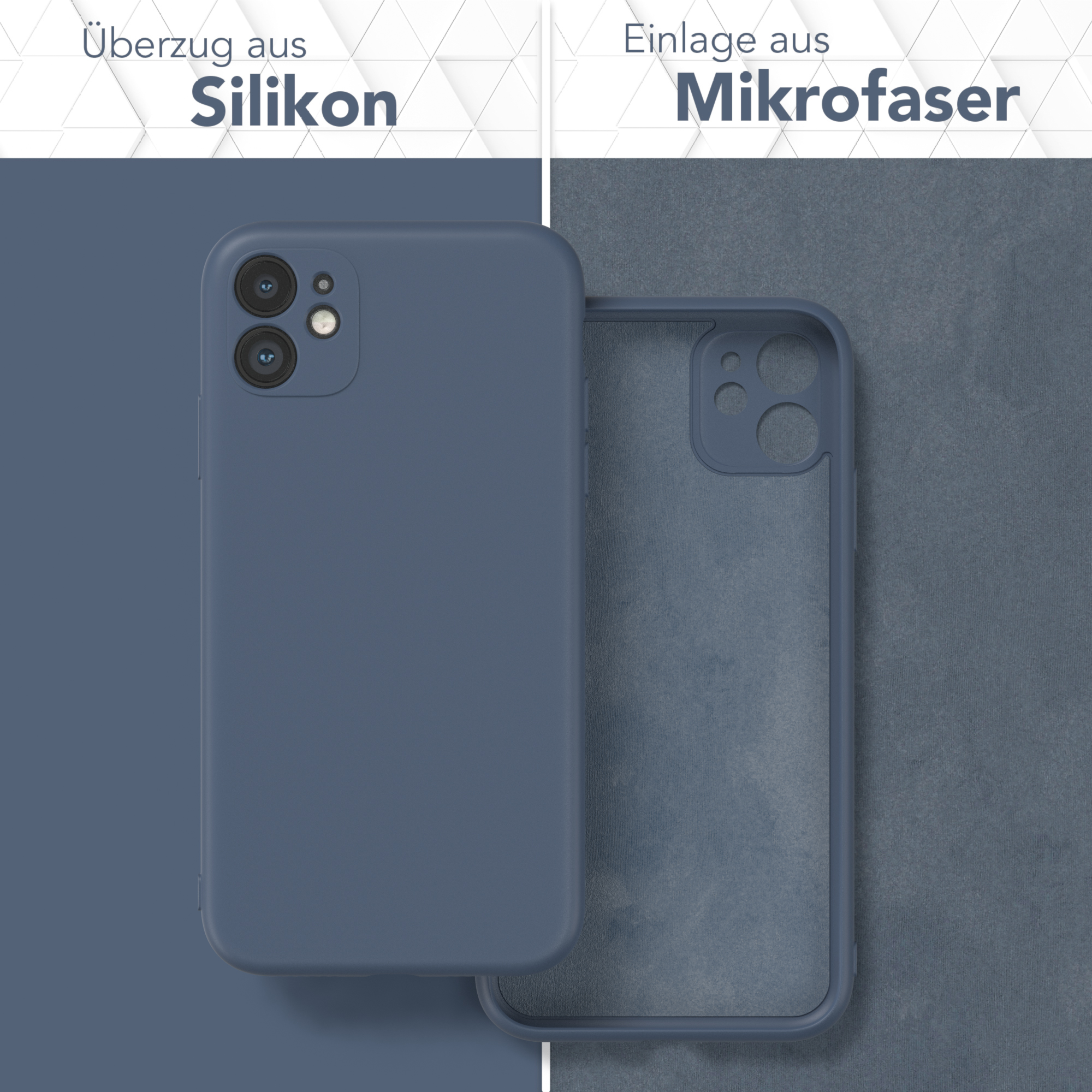 EAZY CASE TPU Silikon Handycase Matt, iPhone / Petrol 11, Backcover, Blau Apple