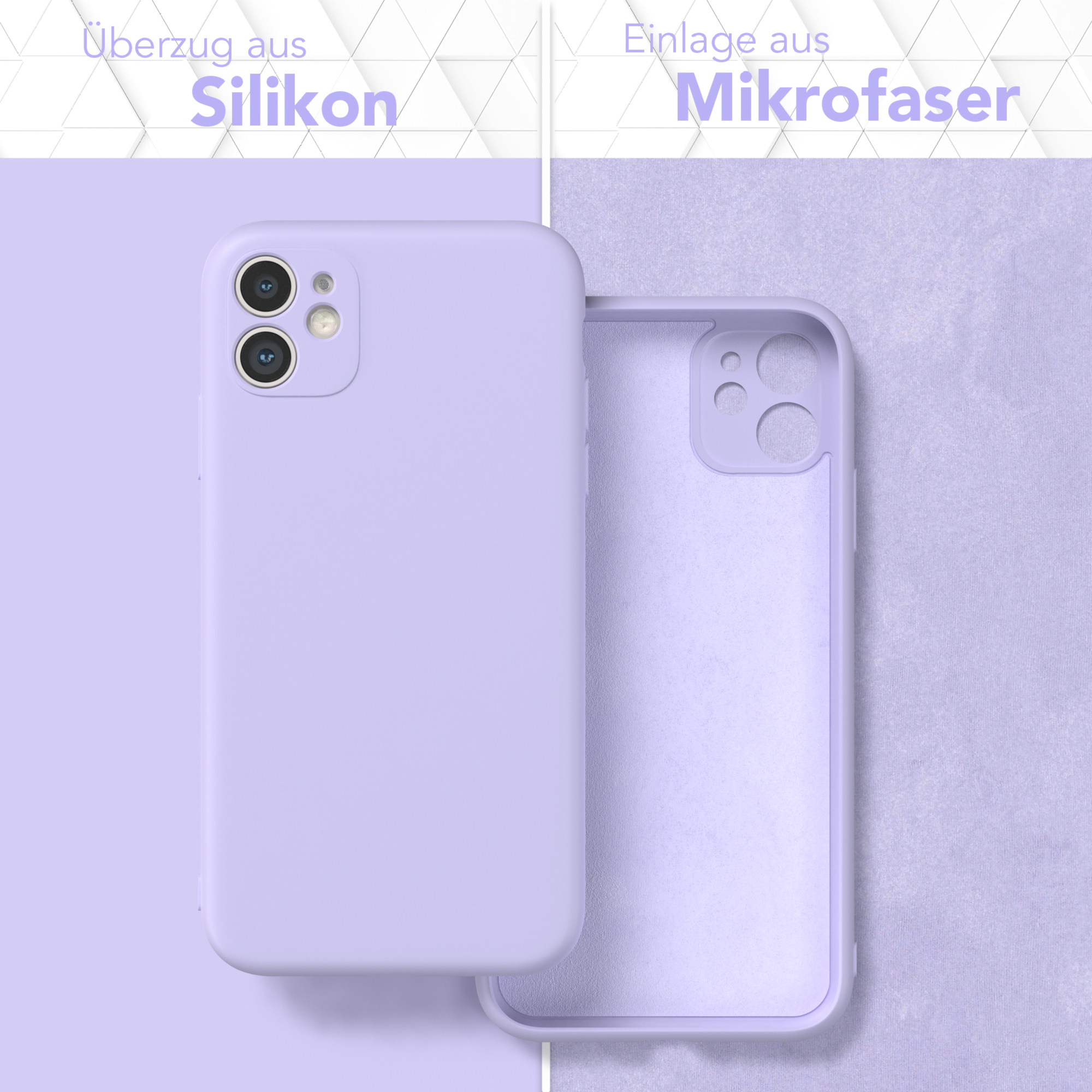 iPhone TPU EAZY CASE / Violett Lila Silikon Handycase Matt, Apple, Backcover, Lavendel 11,