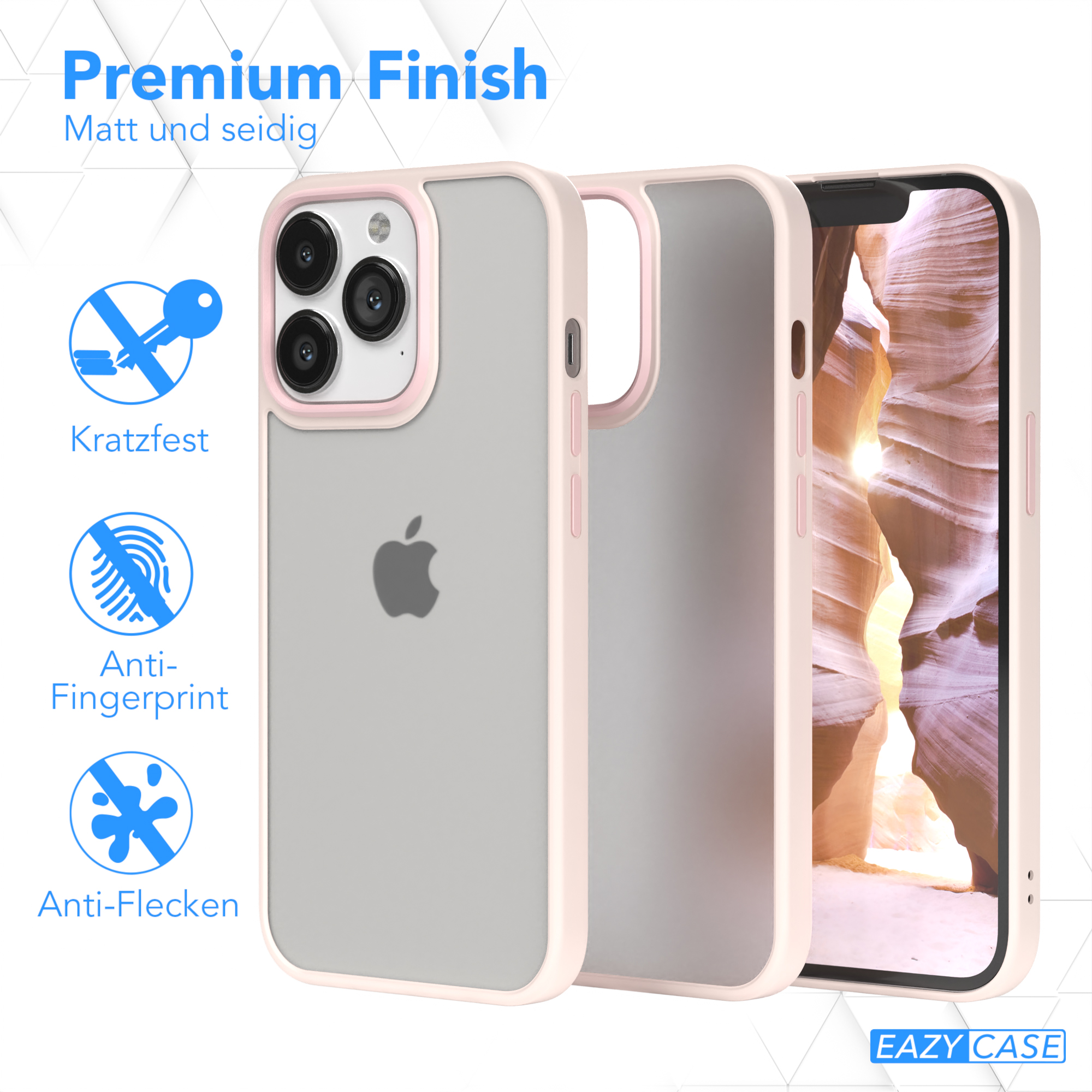 EAZY CASE Outdoor Case Matt, iPhone Backcover, / Apple, 13 Altrosa Rosé Pro