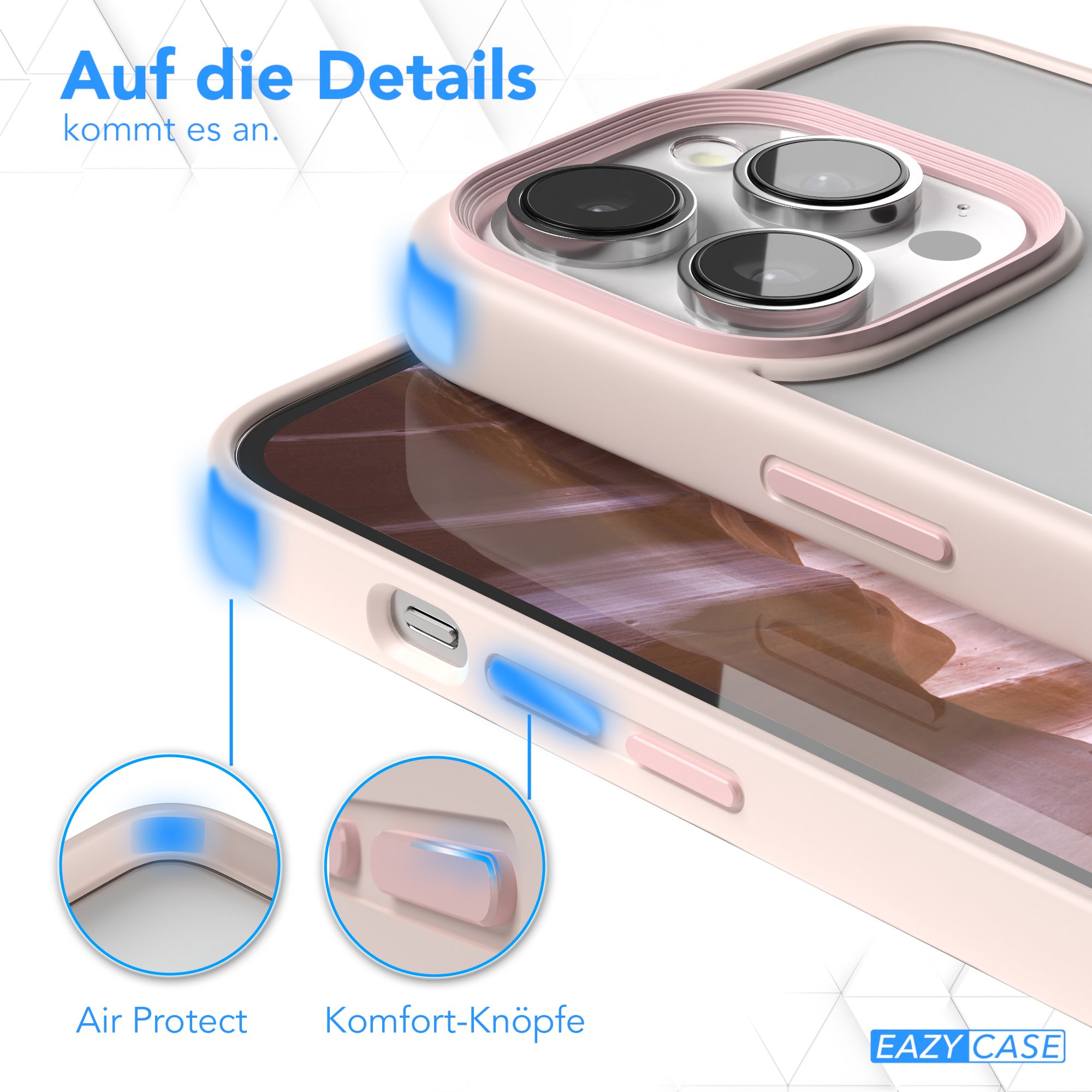 iPhone EAZY Altrosa 14 Pro, Outdoor Matt, Case CASE Apple, / Rosé Backcover,