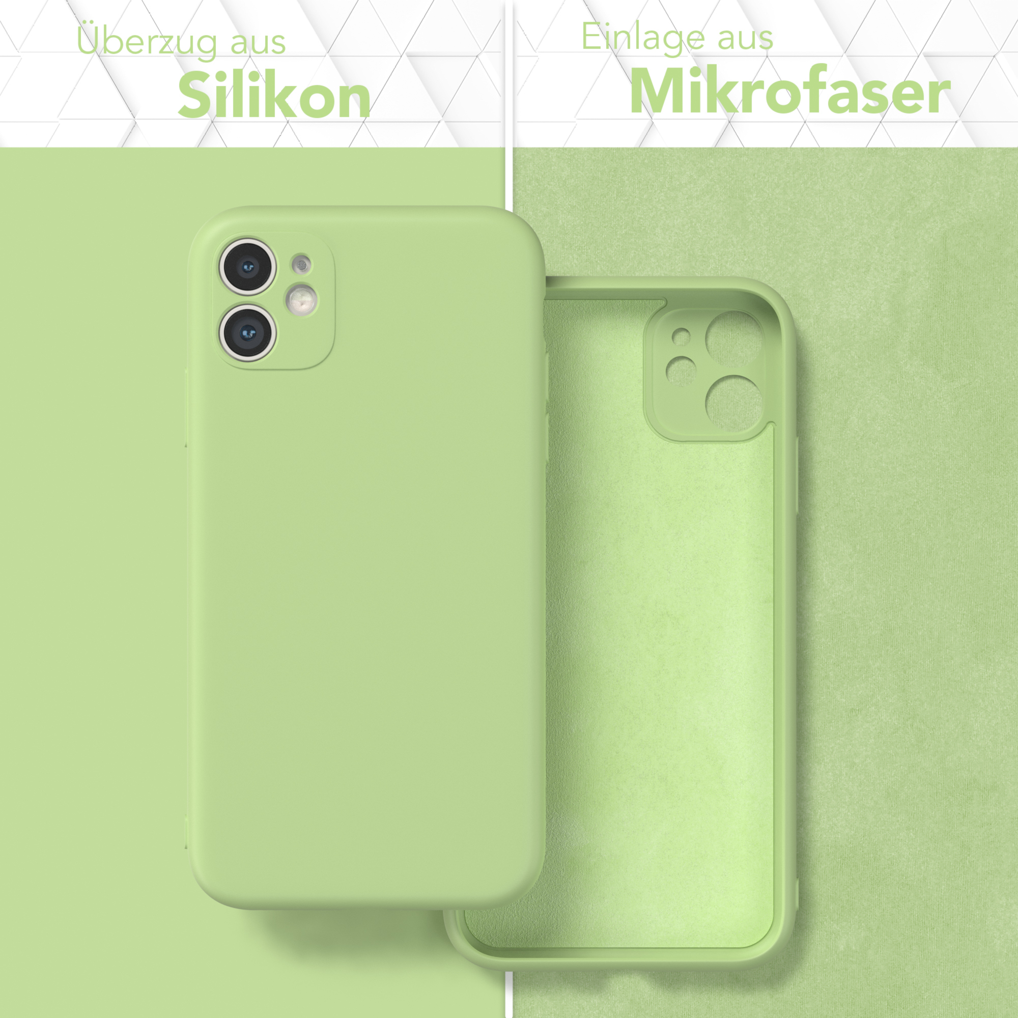 CASE Grün Silikon Matt, iPhone TPU EAZY Apple, Backcover, Handycase 11,