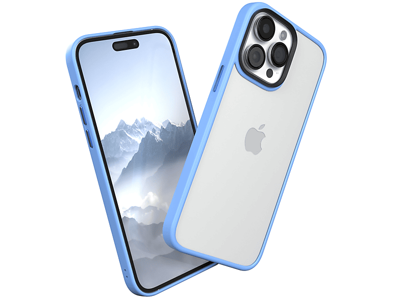 Max, CASE Matt, Blau Apple, Outdoor Case Pro 14 EAZY iPhone Backcover,