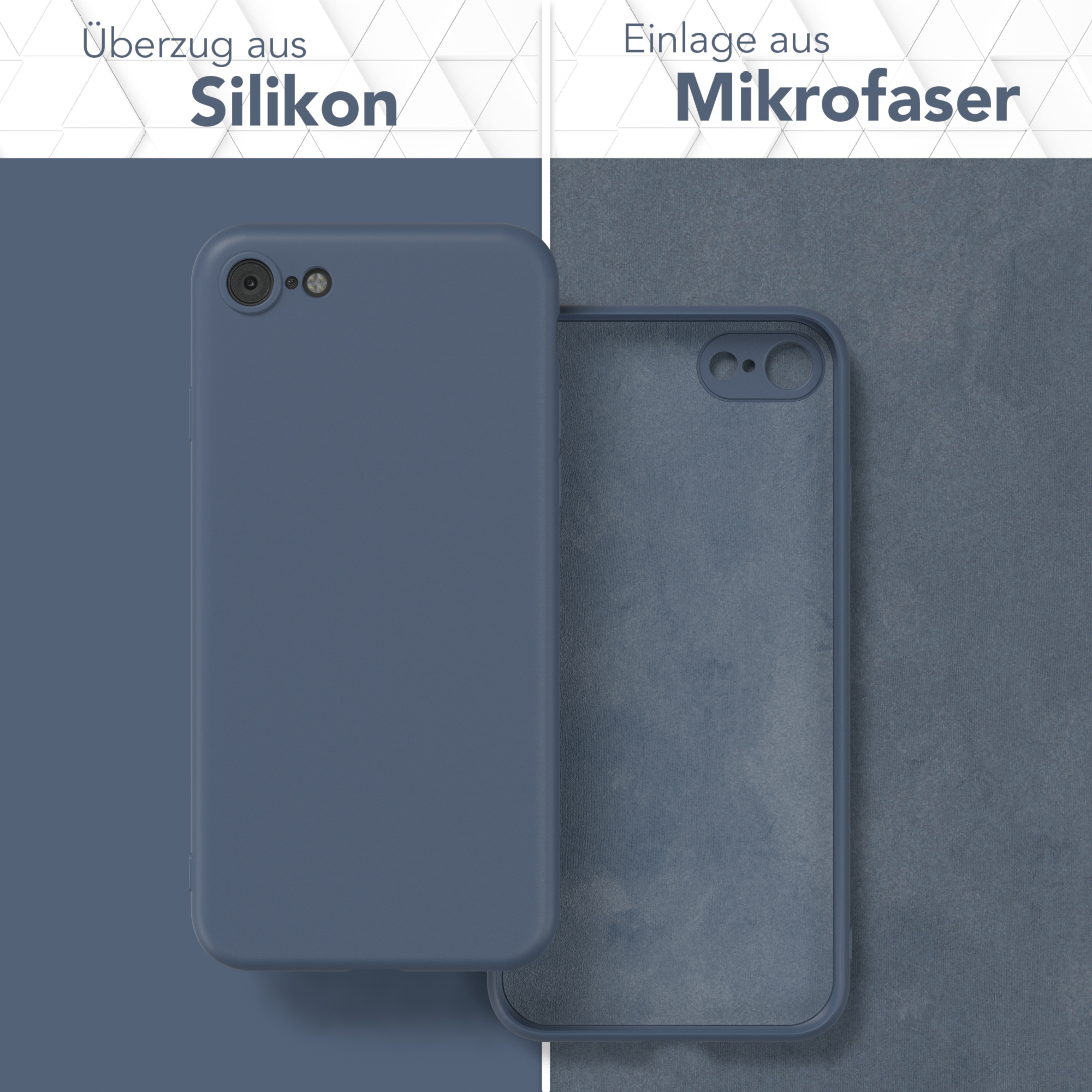 EAZY CASE TPU Silikon / SE 8, 2022 iPhone 2020, Handycase Apple, 7 / Backcover, / iPhone Petrol SE Blau Matt