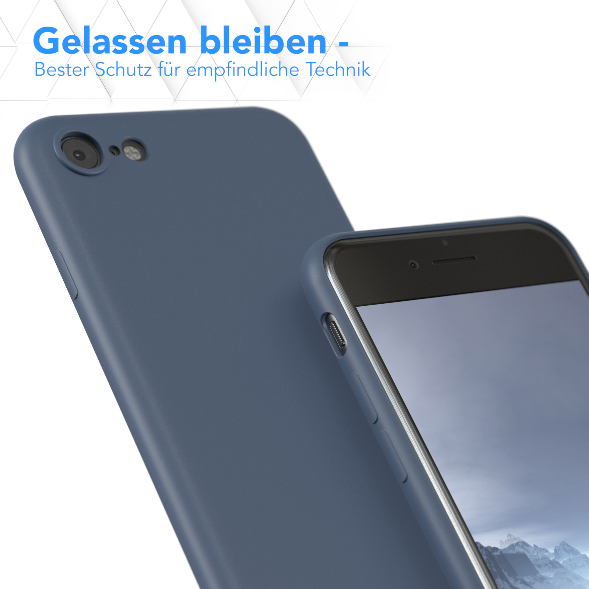 SE iPhone Handycase 7 Apple, Petrol TPU 8, Backcover, iPhone / CASE 2020, Silikon / / Blau 2022 Matt, EAZY SE