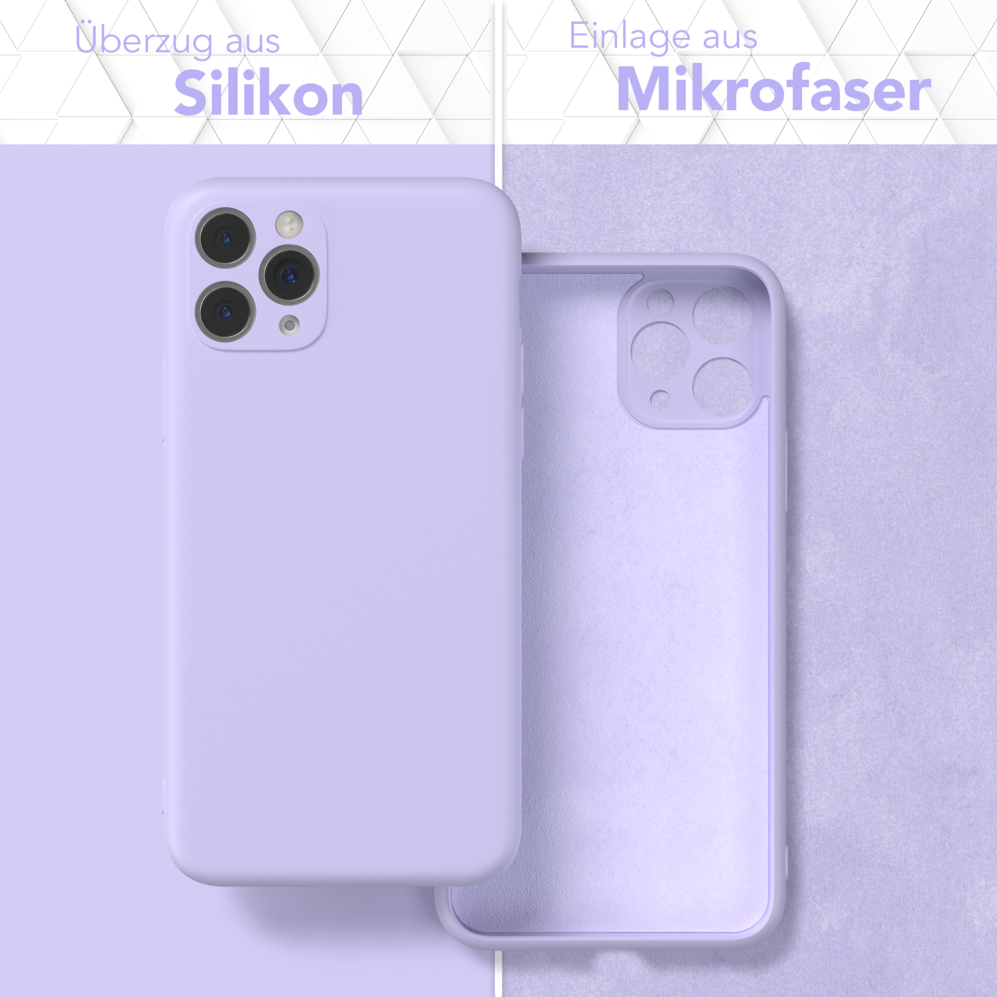 EAZY CASE 11 / Backcover, Apple, Pro, Handycase Violett Matt, TPU Lila Silikon Lavendel iPhone