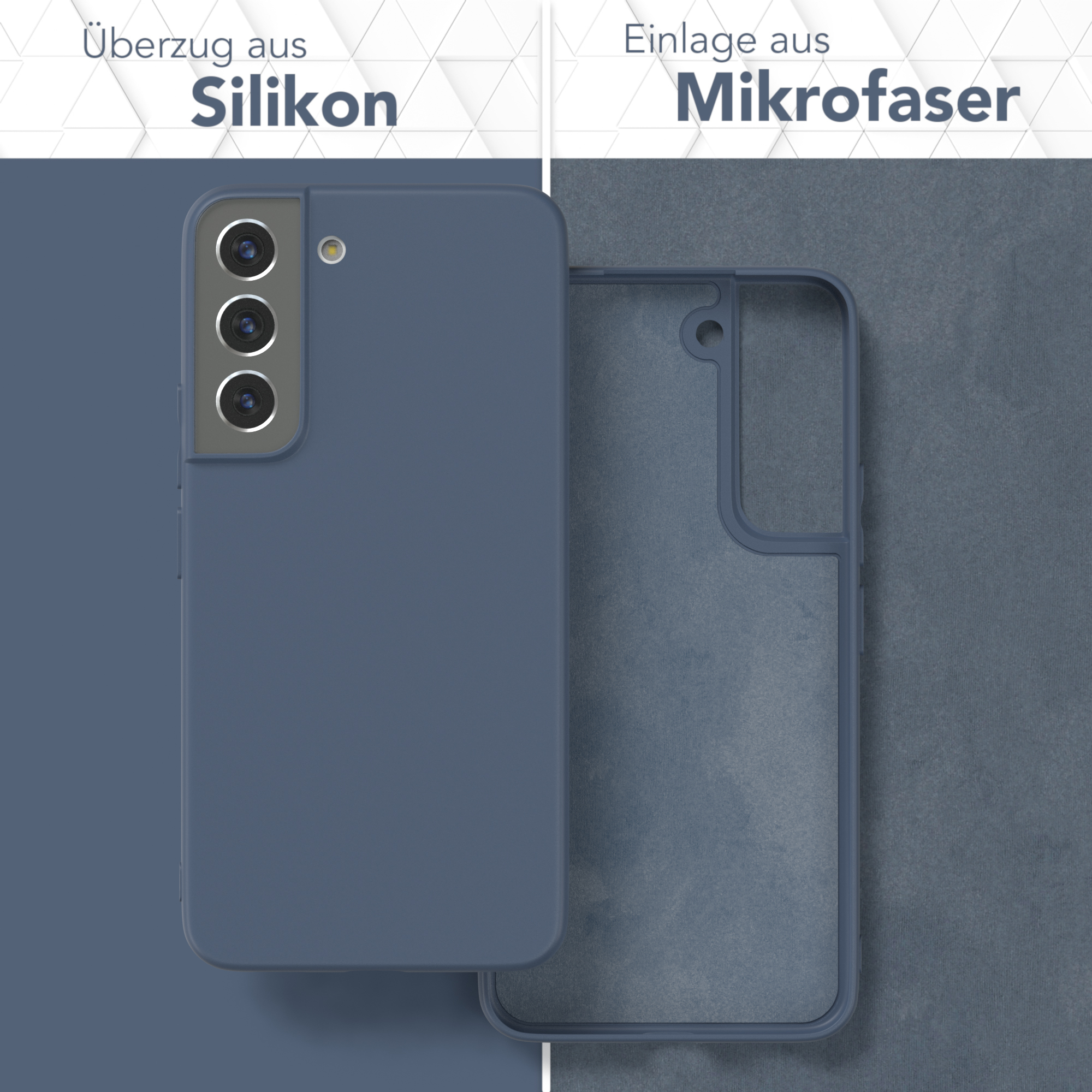 / Silikon Galaxy CASE Backcover, 5G, Handycase Samsung, Blau TPU Matt, Petrol S22 EAZY