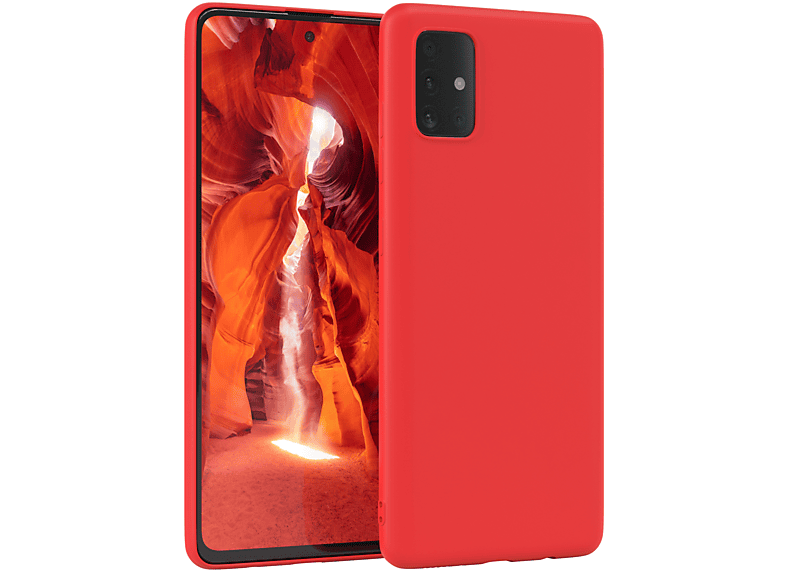 Silikon TPU Galaxy A51, Samsung, EAZY Matt, CASE Rot Handycase Backcover,