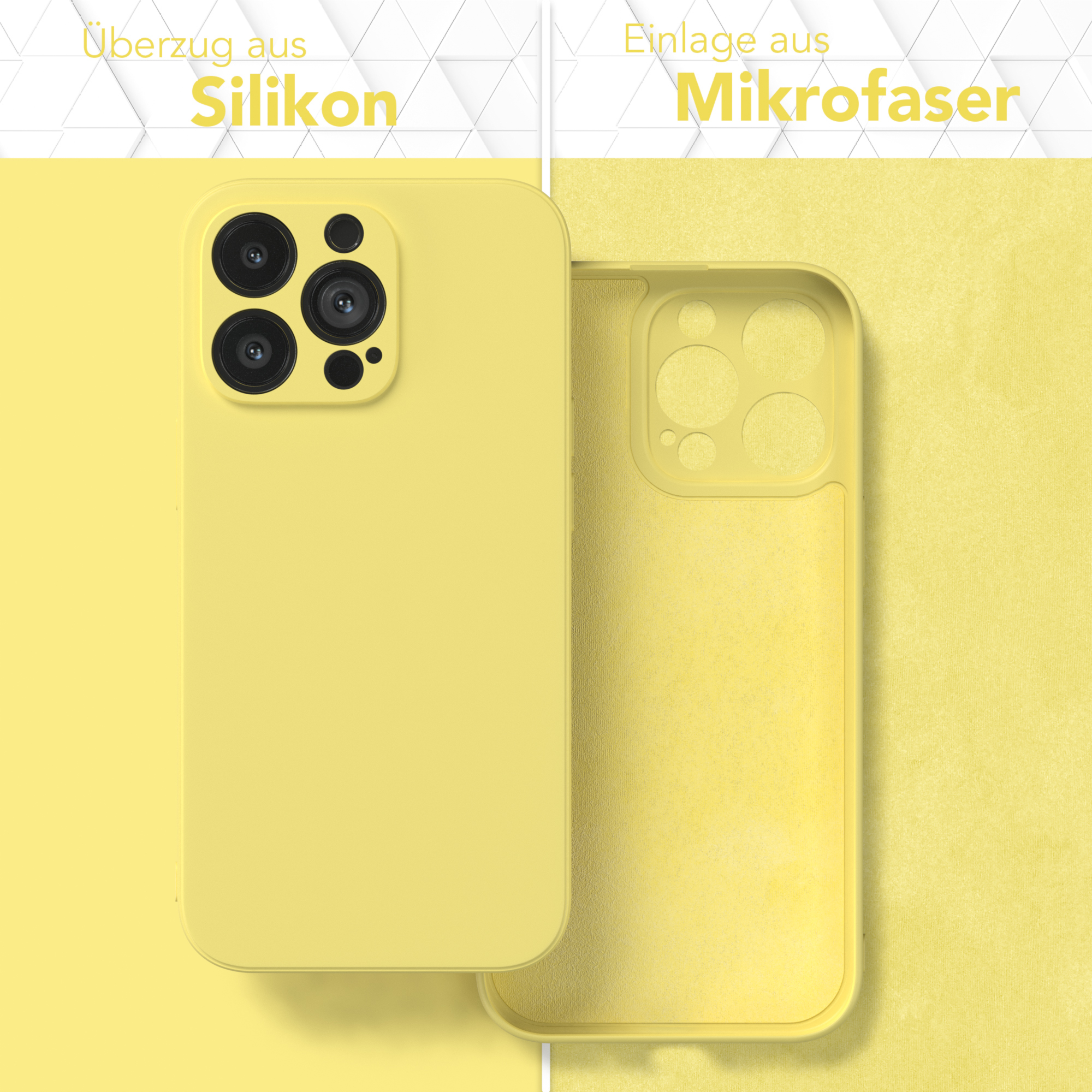 EAZY CASE TPU Silikon Handycase Pro, 13 Matt, Apple, Gelb iPhone Backcover