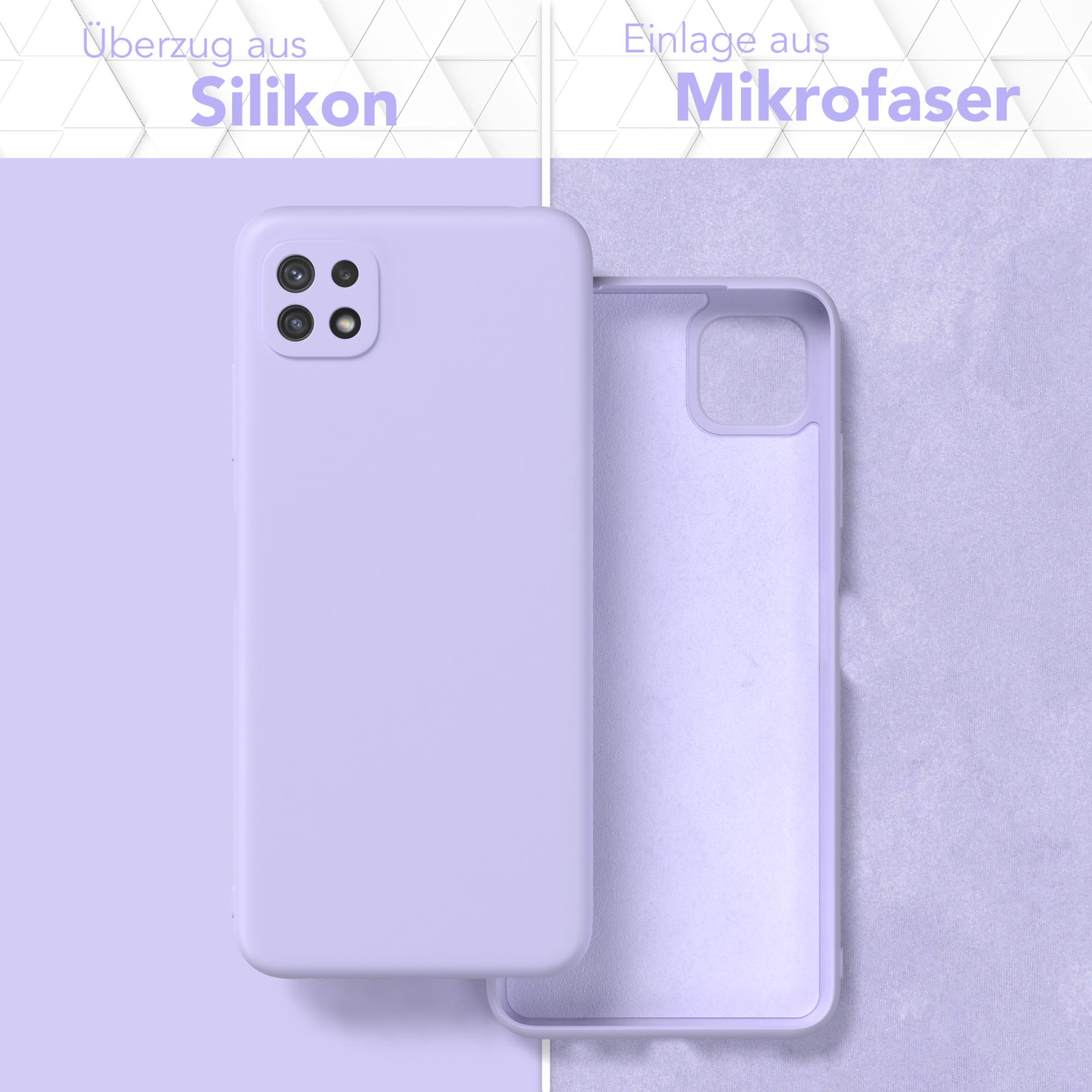 5G, Samsung, / Silikon CASE Backcover, Handycase Galaxy Lavendel Violett A22 Matt, TPU Lila EAZY