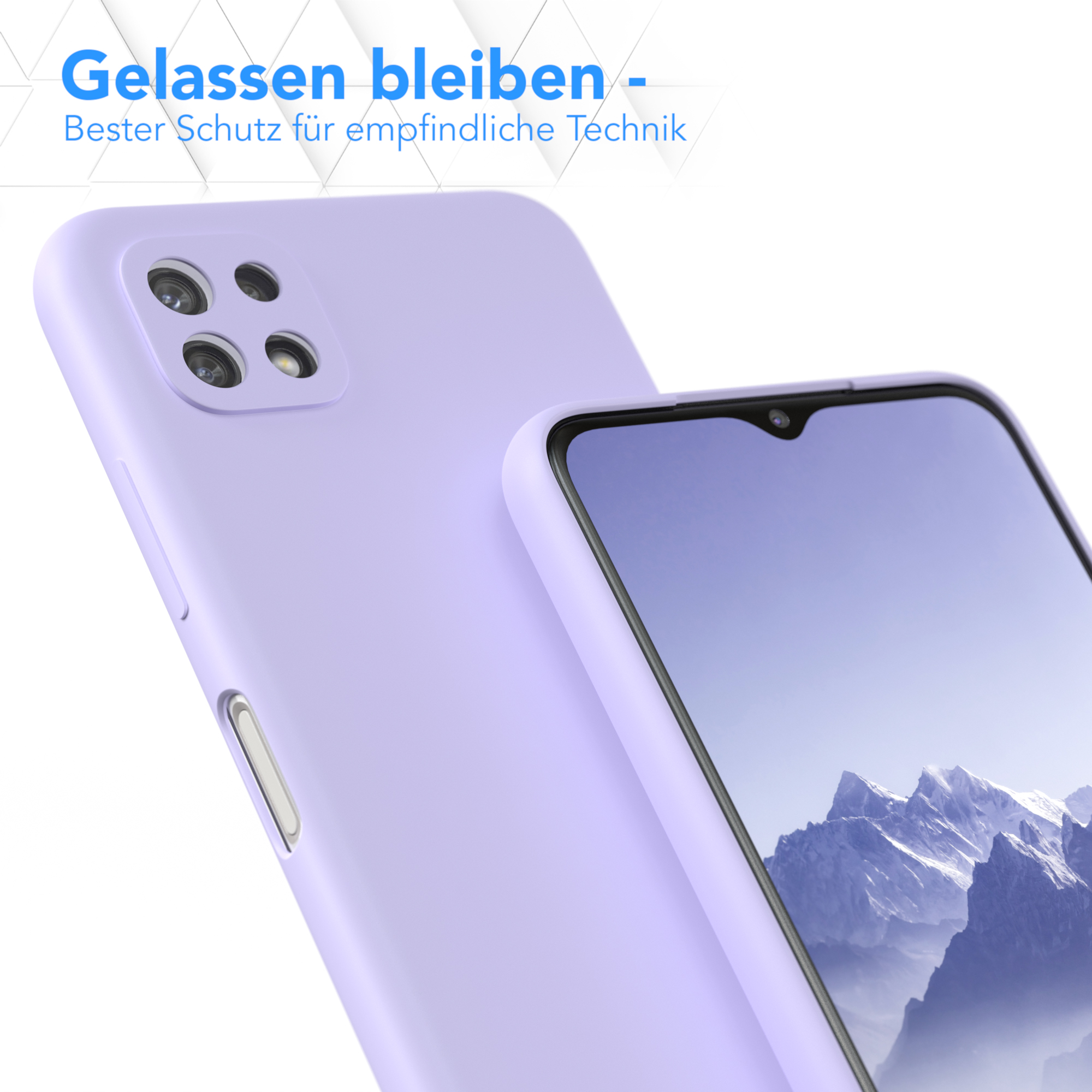 EAZY CASE TPU Silikon Handycase Violett Backcover, / Lavendel Galaxy Lila A22 5G, Samsung, Matt
