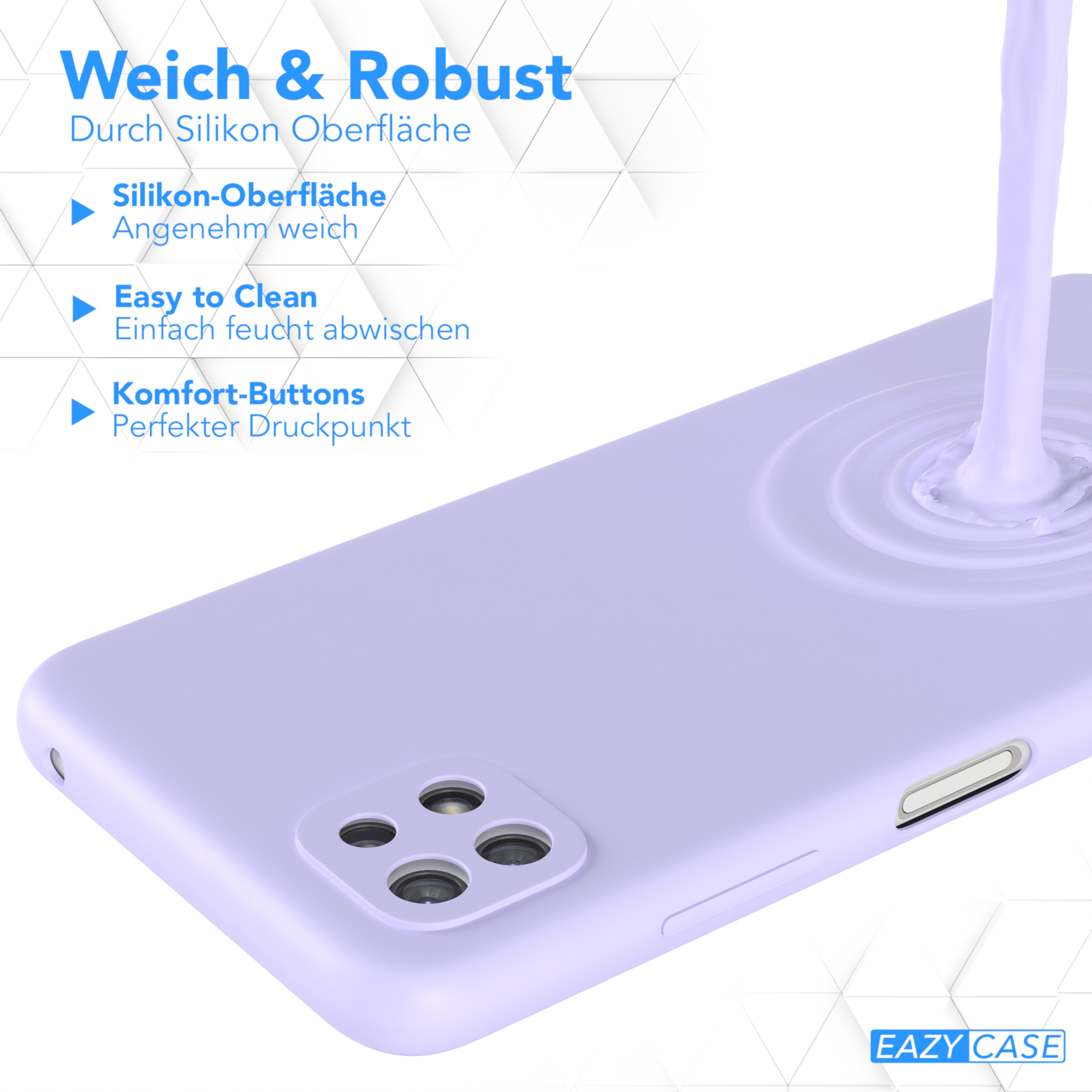 5G, Samsung, / Silikon CASE Backcover, Handycase Galaxy Lavendel Violett A22 Matt, TPU Lila EAZY