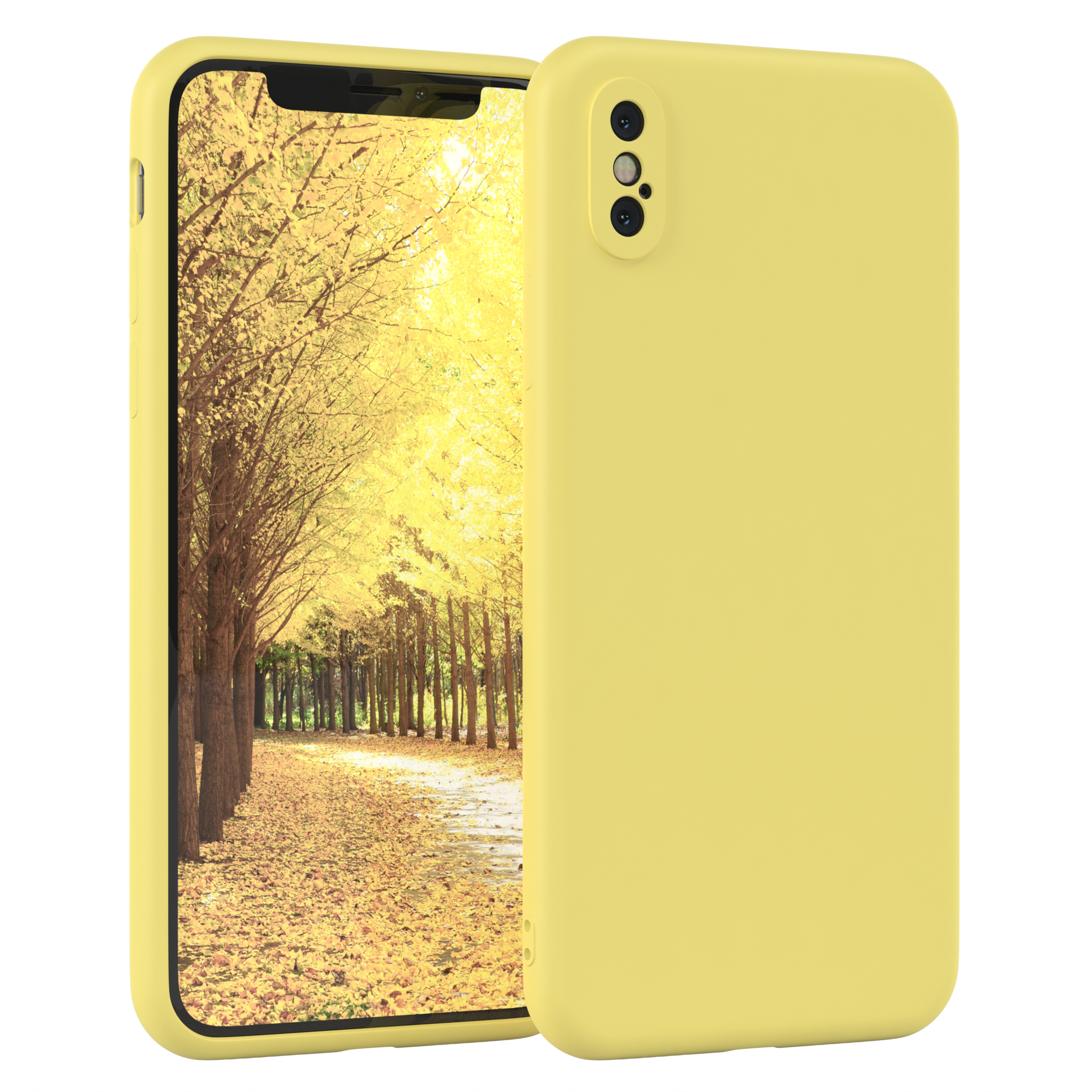 TPU Apple, X EAZY Backcover, Gelb Silikon iPhone Handycase CASE / Matt, XS,