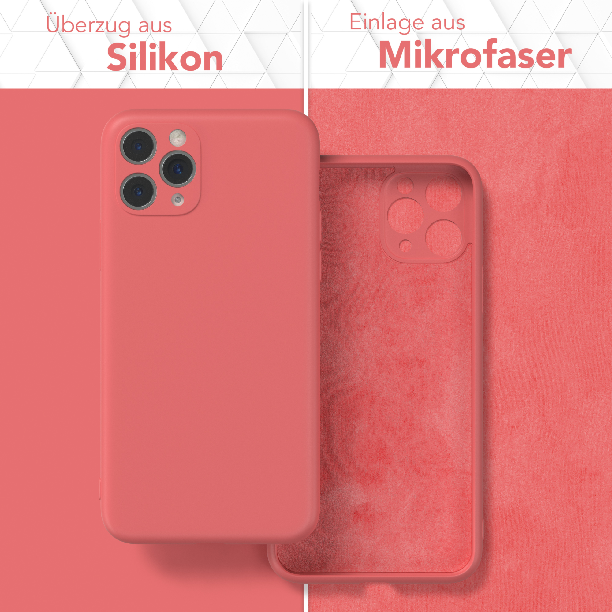 CASE EAZY Handycase Hellrot 11 Silikon Matt, / Pro, TPU iPhone Rot Backcover, Apple,
