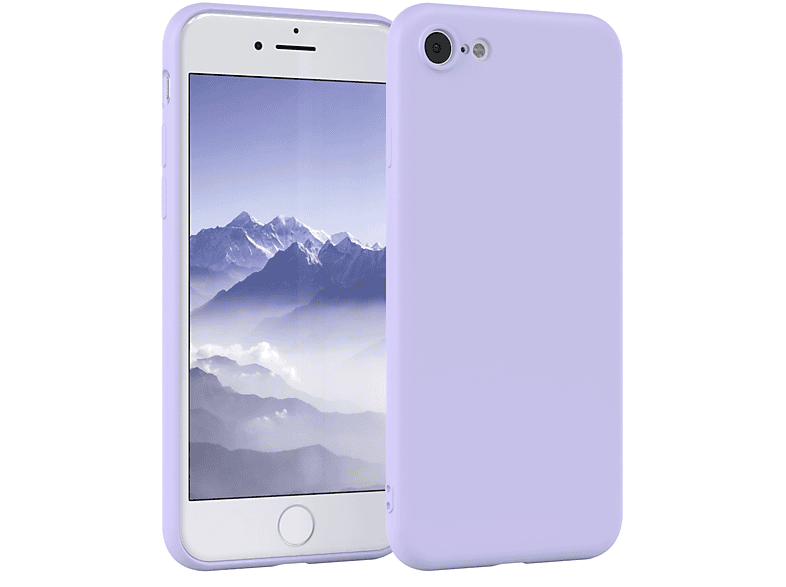 EAZY CASE TPU Silikon Handycase Matt, Backcover, Apple, iPhone SE 2022 / SE 2020, iPhone 7 / 8, Violett / Lila Lavendel