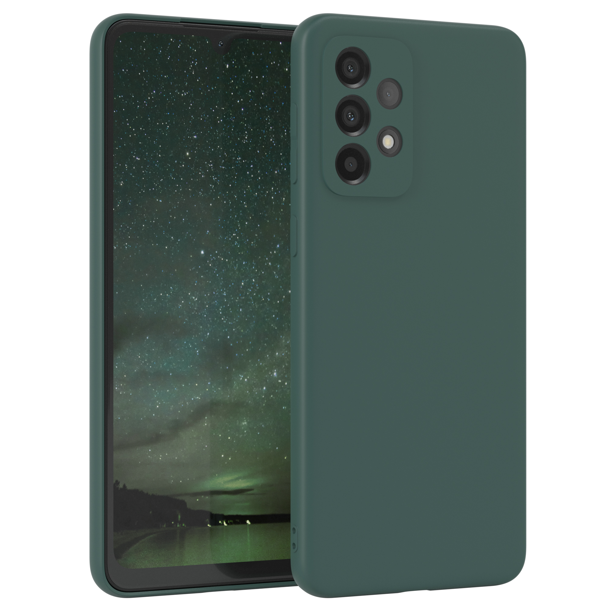 Grün Nachtgrün Backcover, Silikon EAZY Handycase CASE / 5G, Matt, TPU A33 Galaxy Samsung,