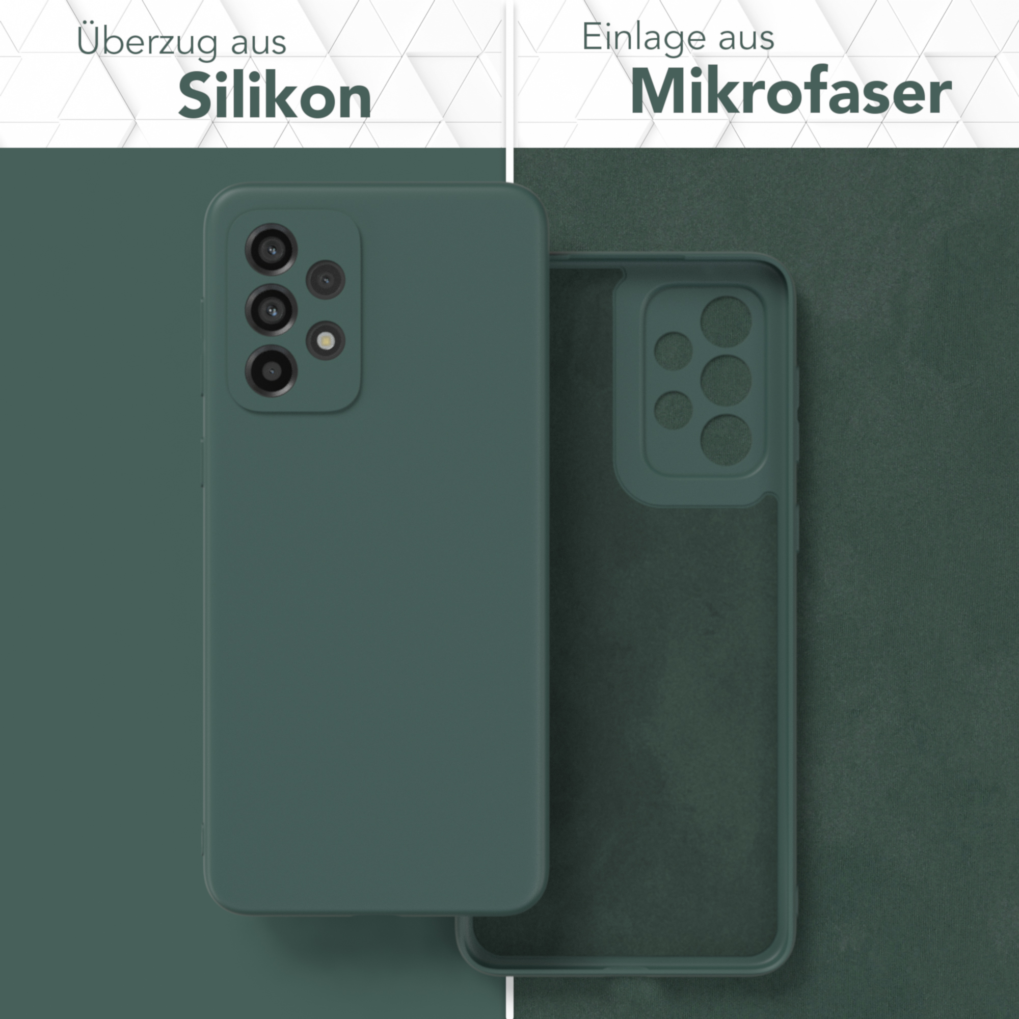 EAZY CASE TPU Silikon Backcover, / Grün 5G, Samsung, Handycase Galaxy A33 Matt, Nachtgrün