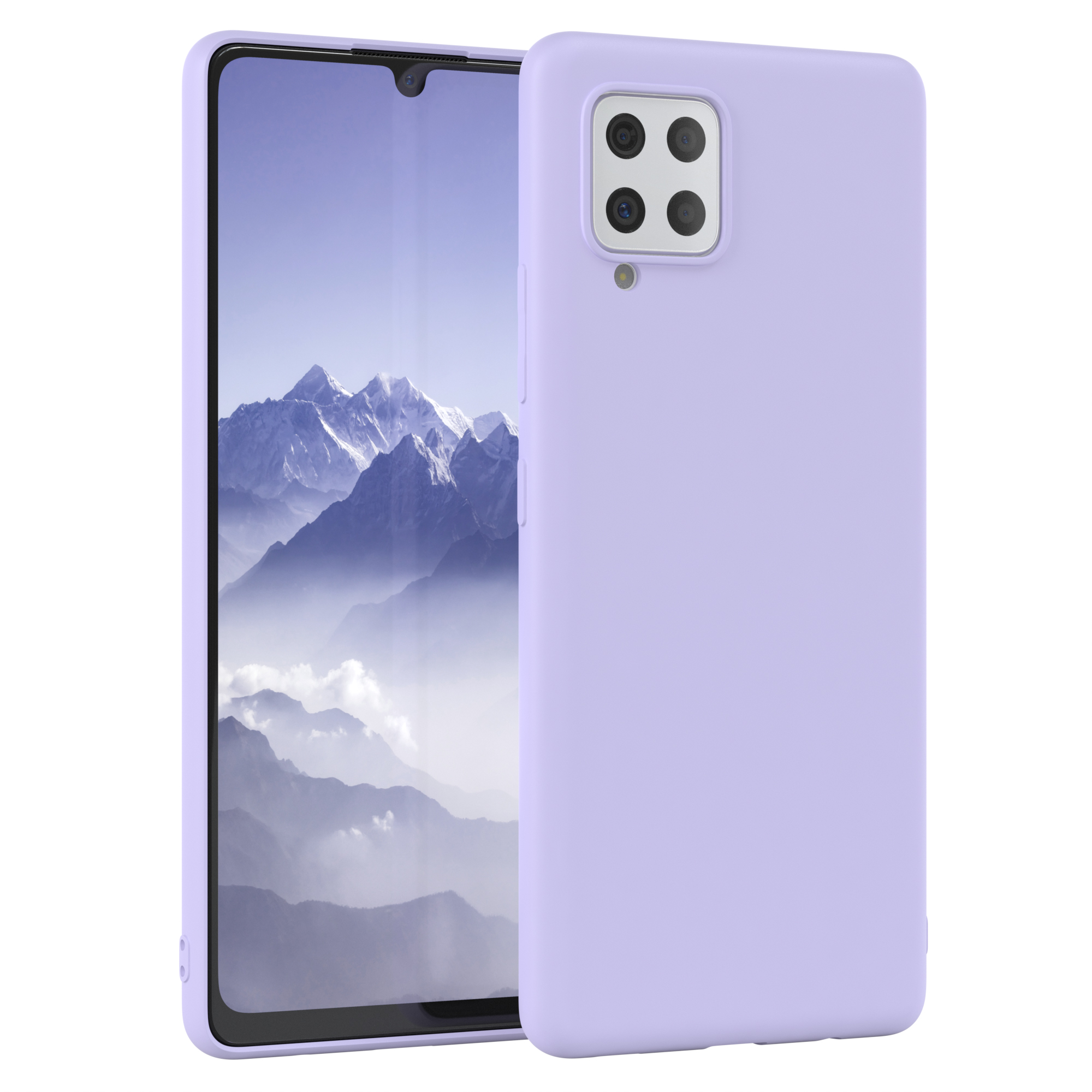 EAZY CASE Violett Handycase Backcover, TPU 5G, Galaxy Matt, / Lavendel A42 Lila Silikon Samsung