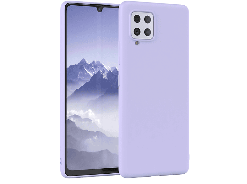 EAZY CASE TPU Silikon Violett Backcover, Handycase Lavendel A42 Lila Galaxy Matt, / 5G, Samsung